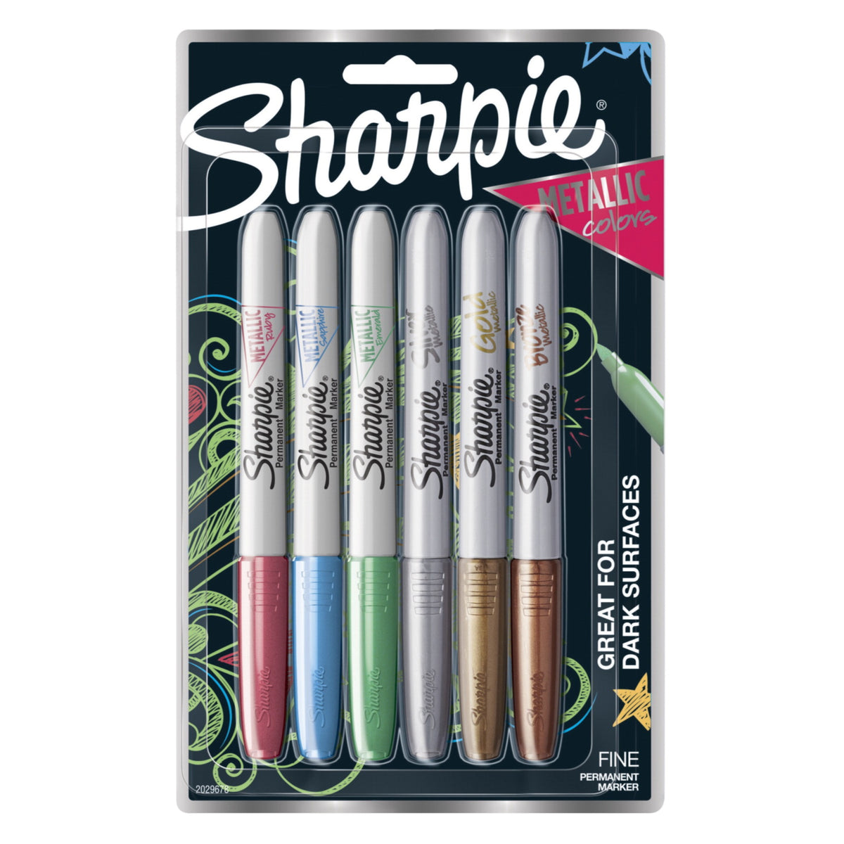Sharpie Metallic Permanent Marker, Assorted, Set Of 6 – Virventures