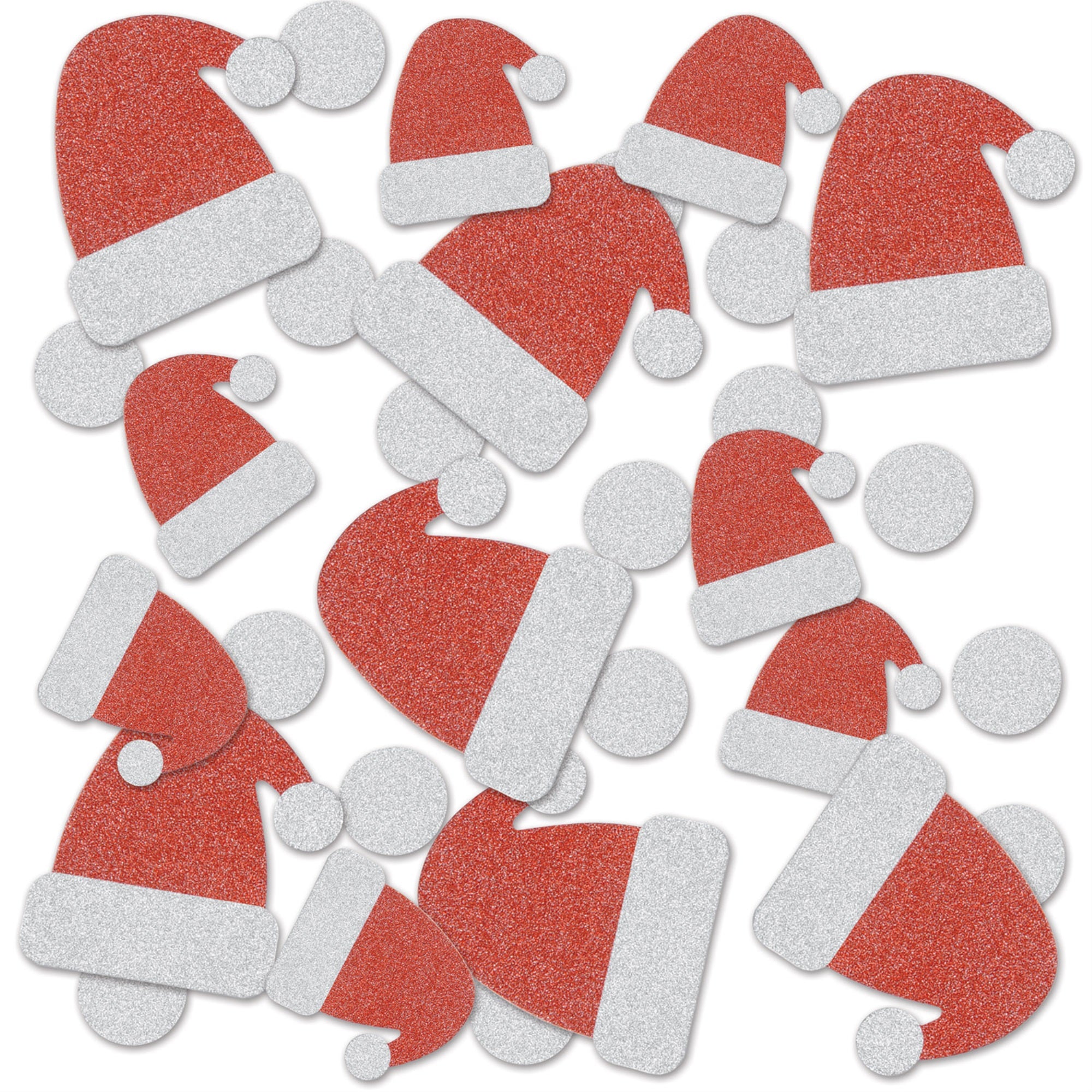 Santa Hat Deluxe Sparkle Confetti, (Pack Of 12)