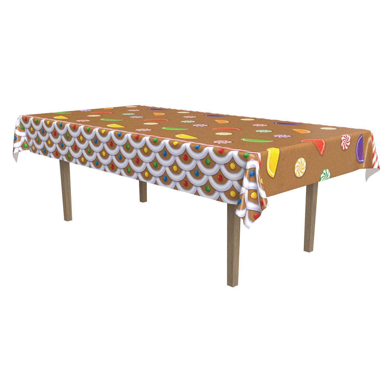 Gingerbread House Tablecover, (Pack of 12)