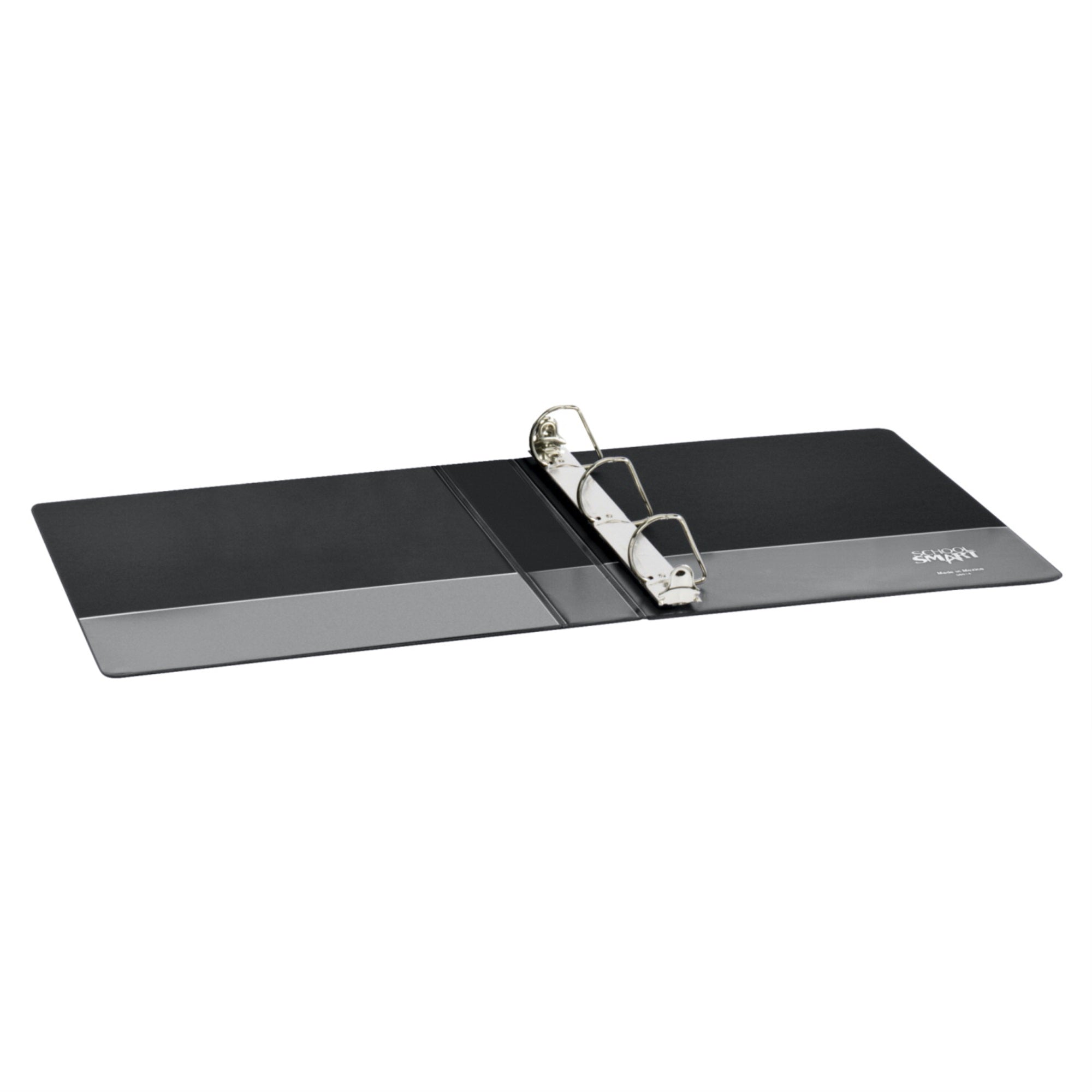 School Smart Polypropylene D-Ring Binder, 1-1/2 Inches, Black