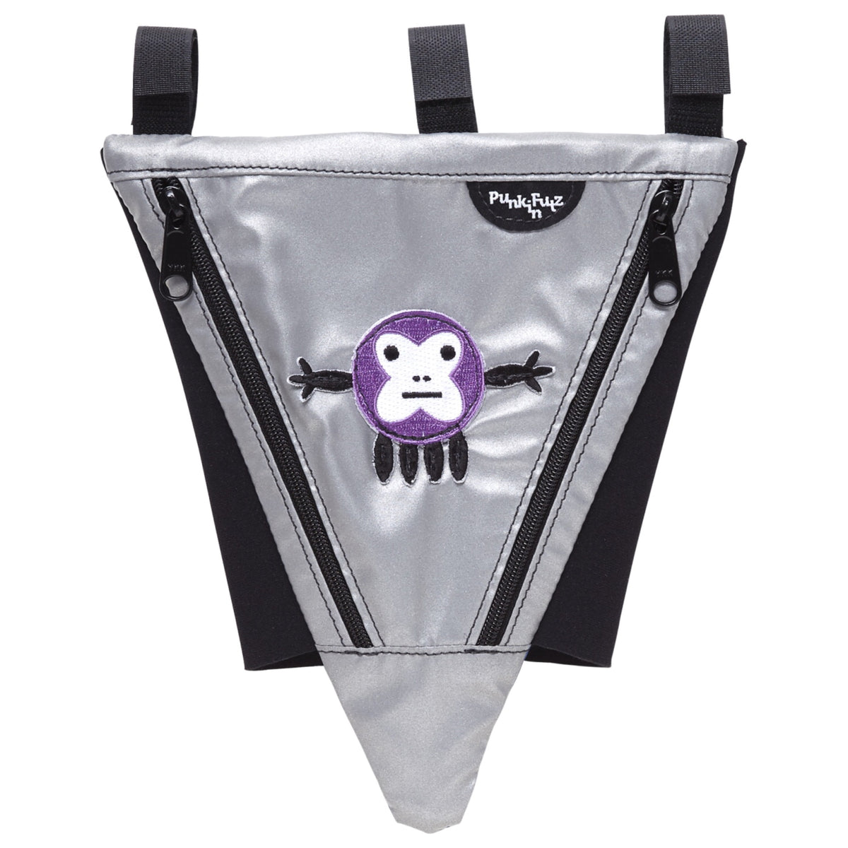 Punkinfutz Punkinpie Accessible Bag, Silver With Monktopus Patch