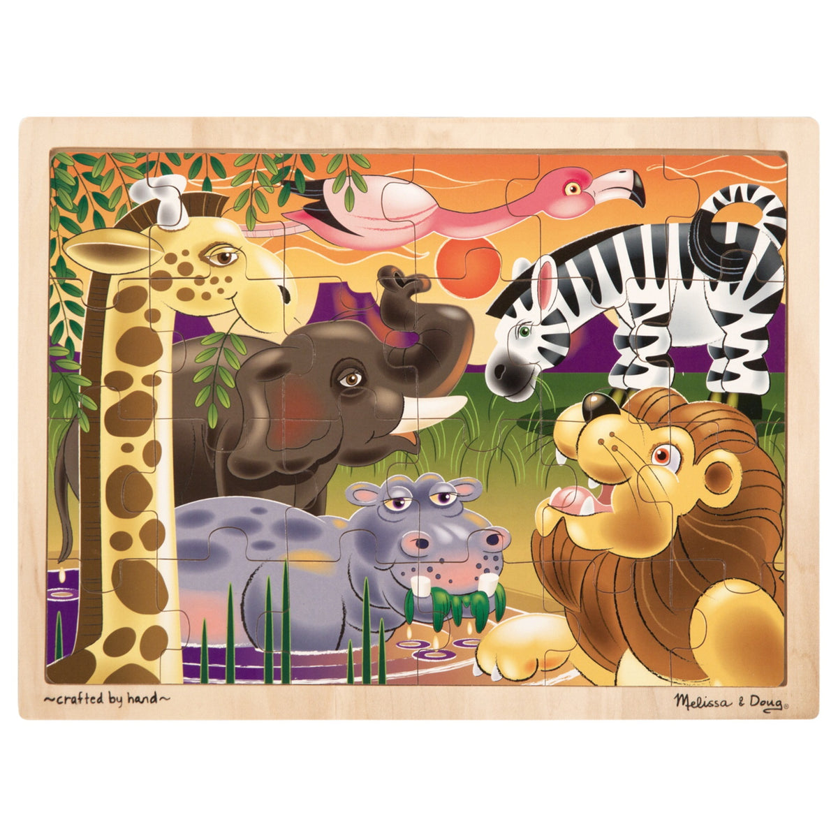 Melissa &Amp; Doug African Plains Wooden Jigsaw Puzzle, 24 Pieces