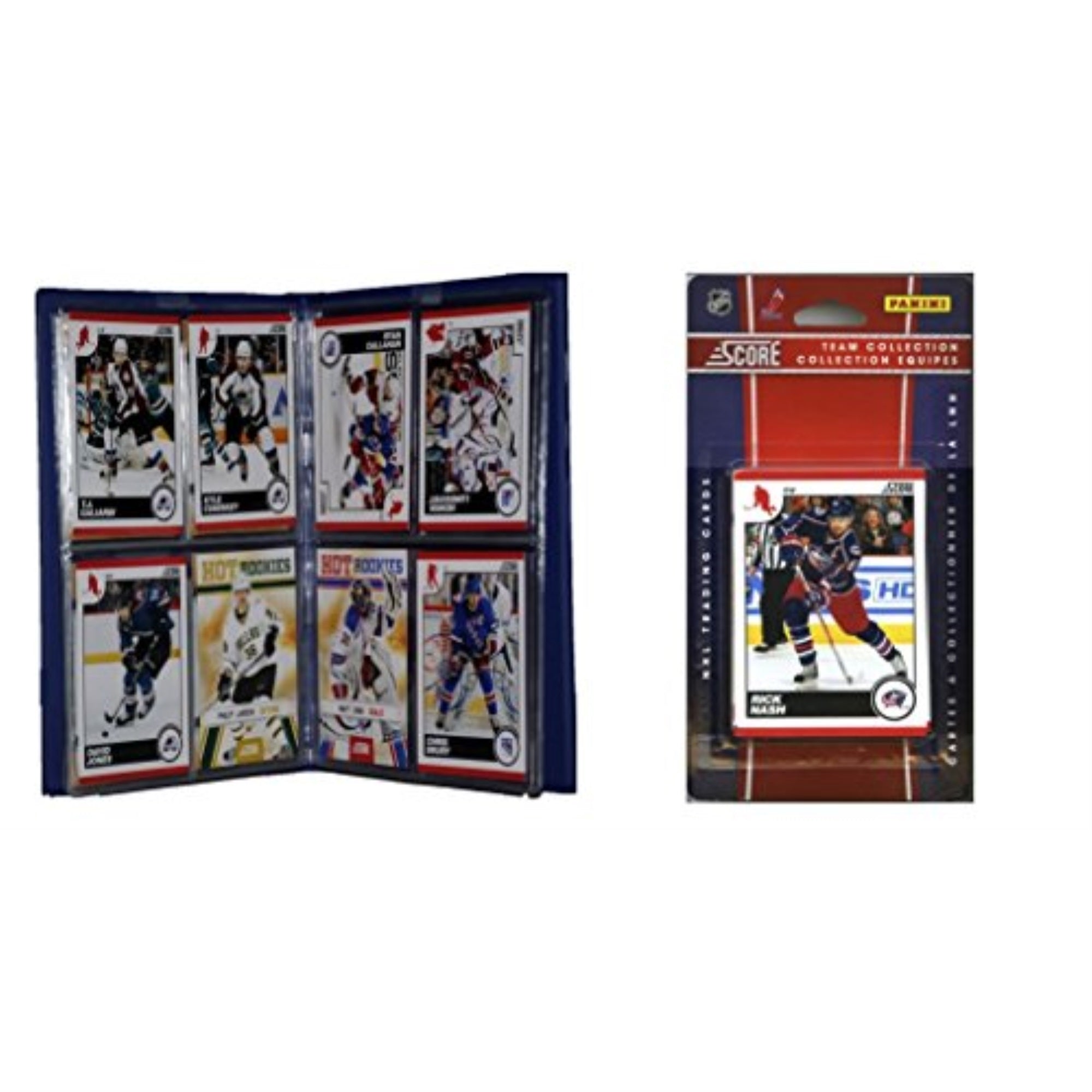 NHL Columbus Blue Jackets Licensed 2010 Score Team Set and Storage Album