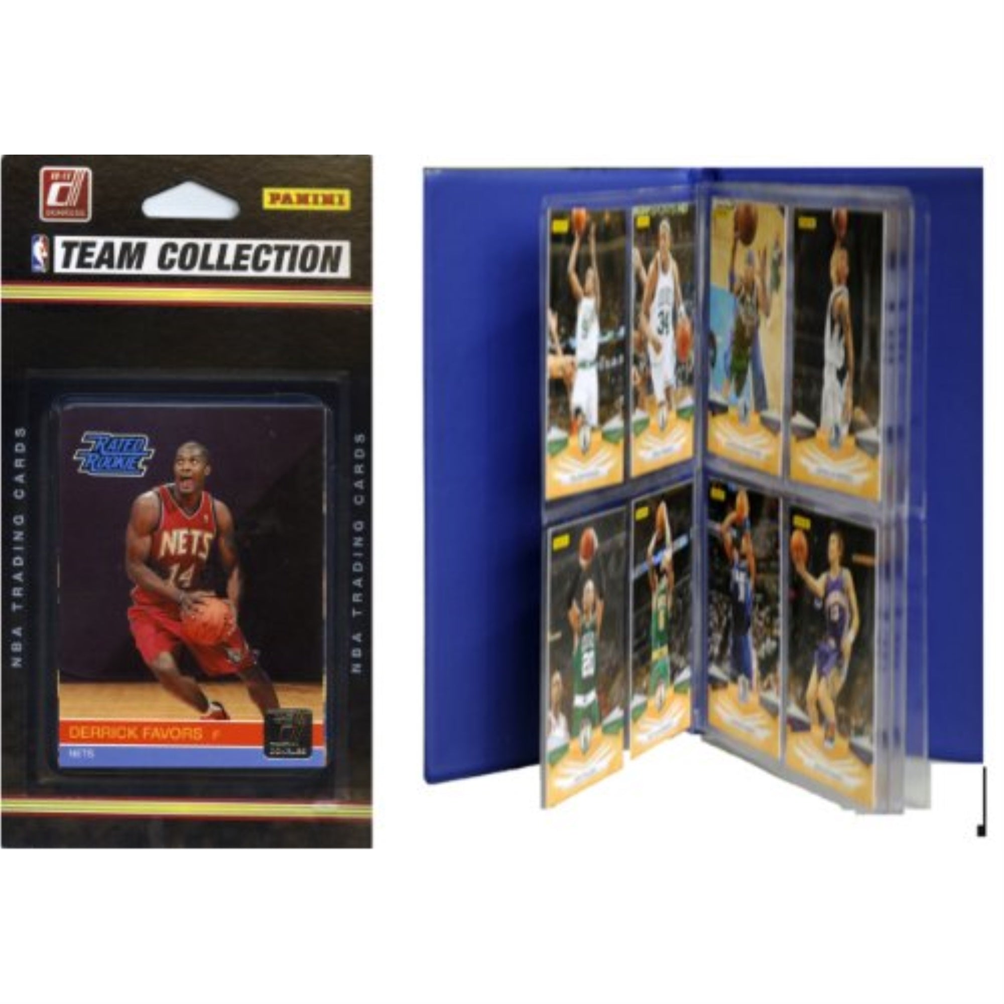 NBA New Jersey Nets Licensed 2010-11 Donruss Team Set Plus Storage Album