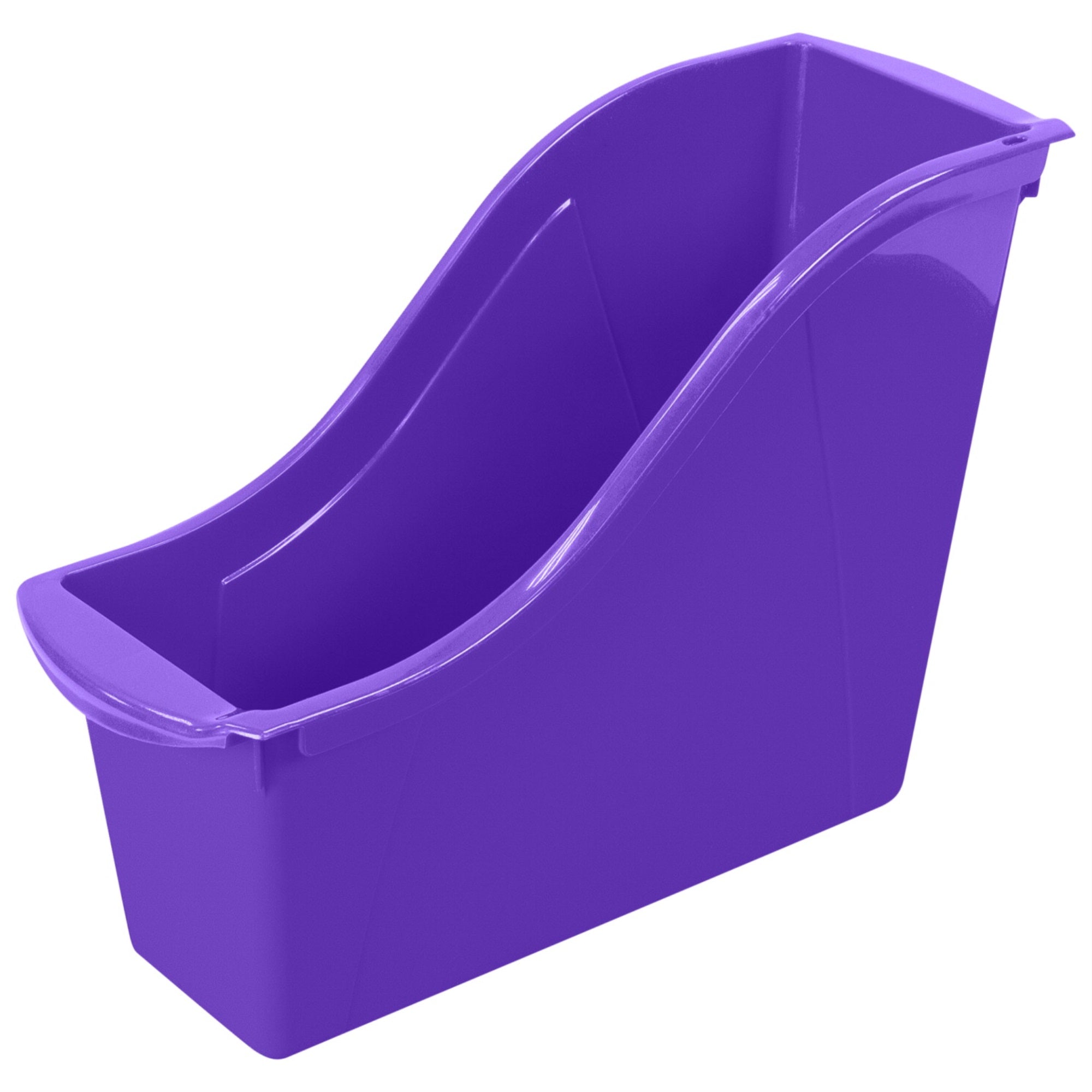 Storex Interlocking Book Bin, Small, 11-3/4 X 4-1/2 X 8-1/2 Inches, Purple