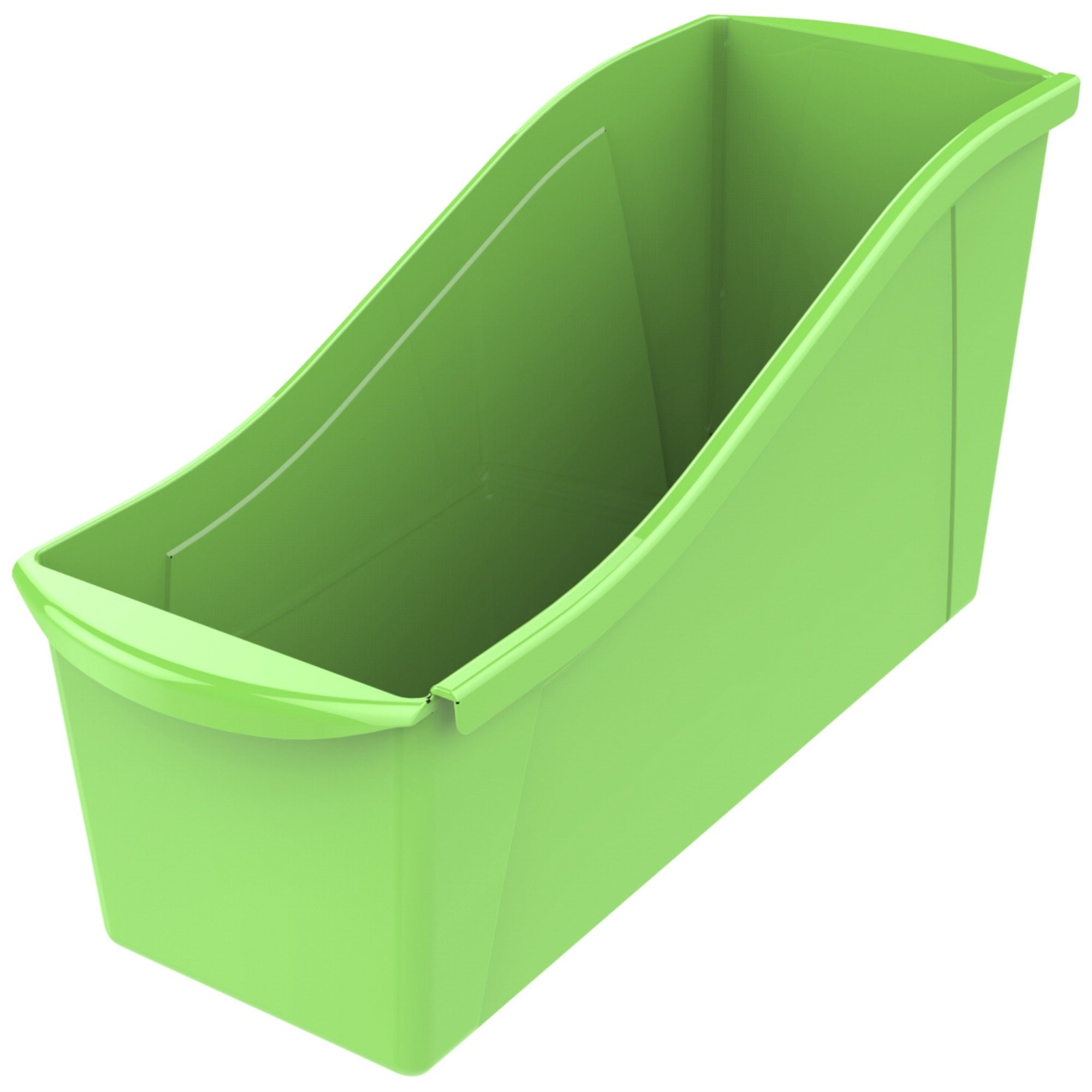 Storex Interlocking Book Bin, Large, 14-1/4 X 5-1/4 X 7 Inches, Green