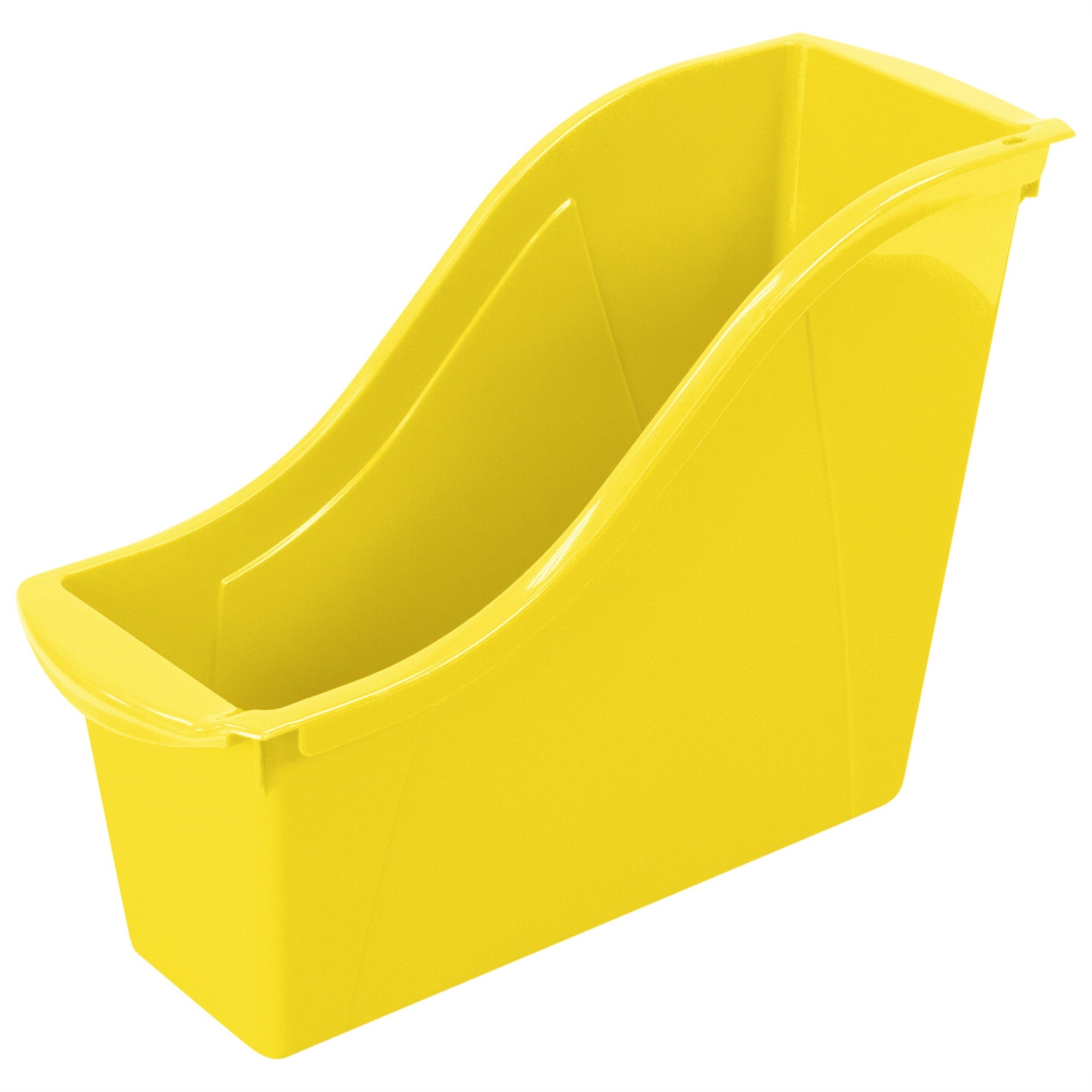 Storex Interlocking Book Bin, Small, 11-3/4 X 4-1/2 X 8-1/2 Inches, Yellow