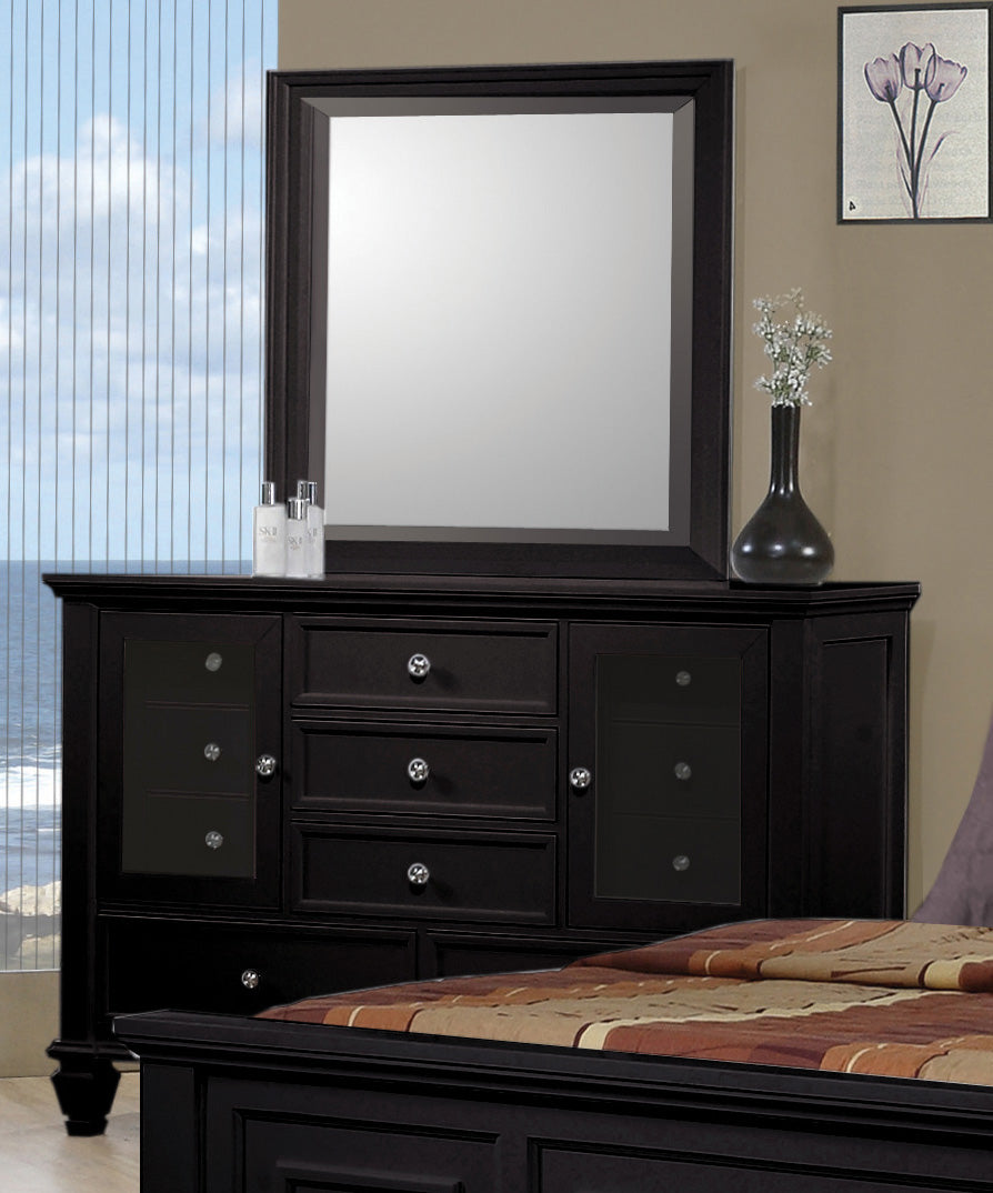 Sandy Beach Black Dresser Mirror