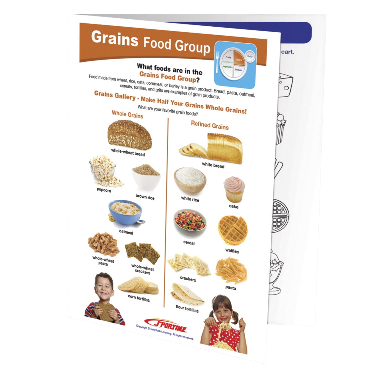 Sportime Grains Food Group Visual Learning Guide, 4 Pages, Grades 1 To 4