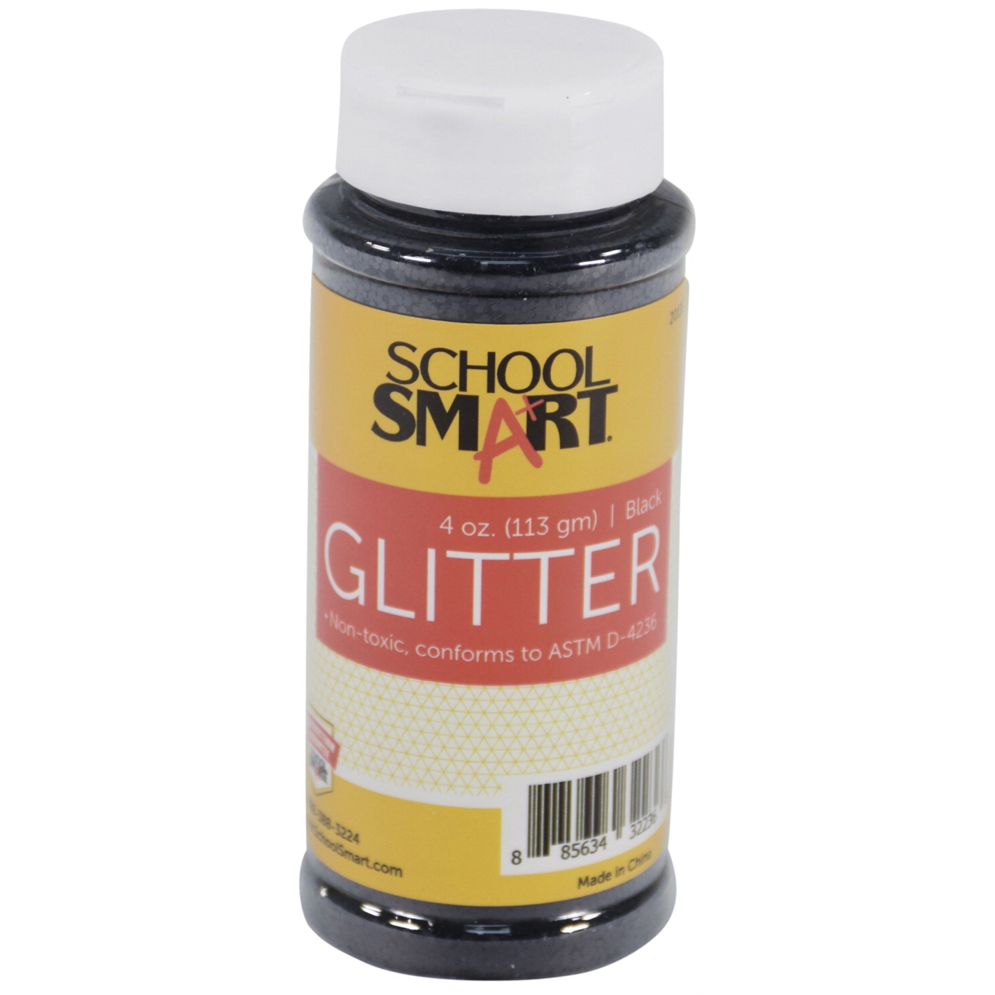 School Smart Craft Glitter, 4 Ounces, Black
