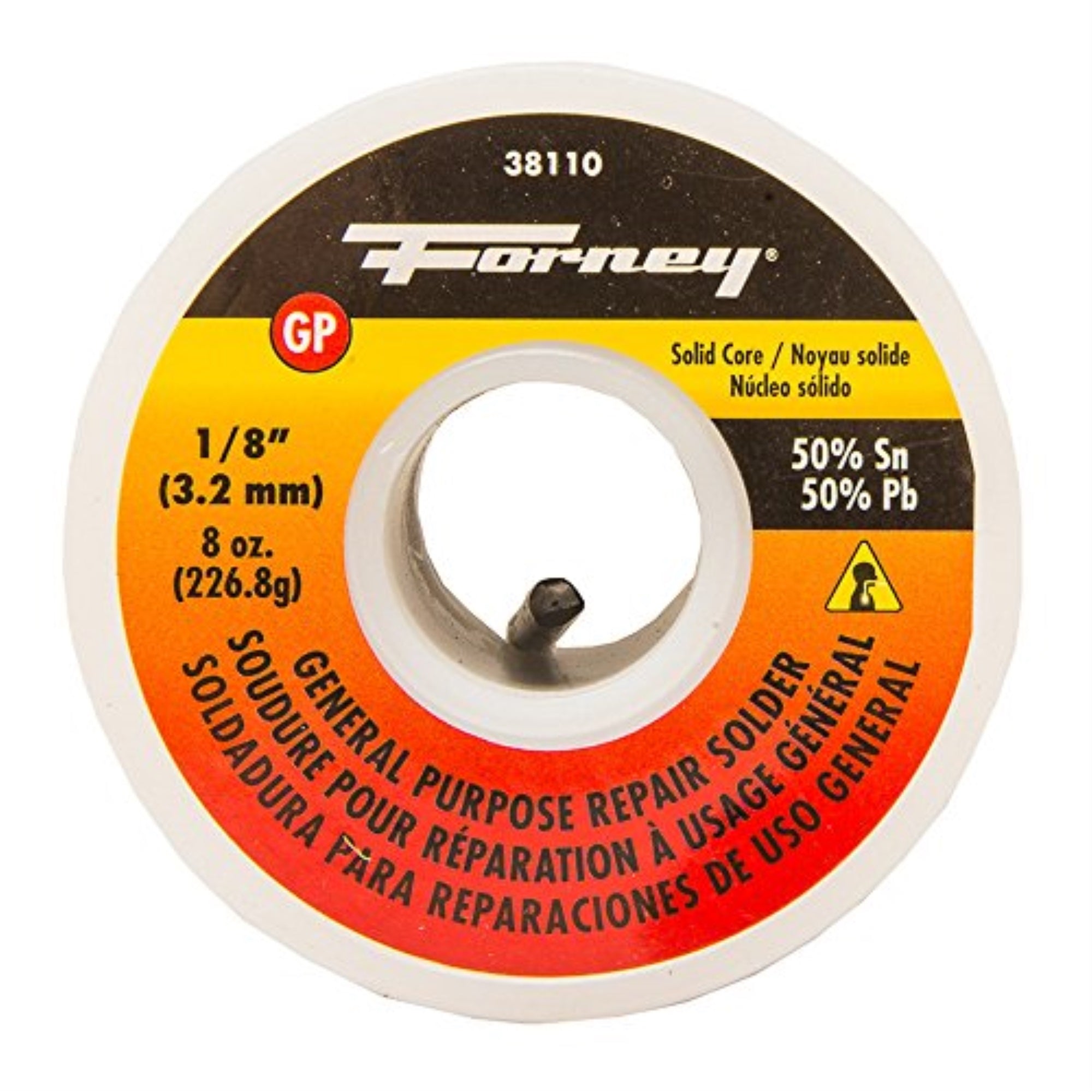 2018642 Solder Wire Sld50/50 8Oz Forney 8 Oz Solid Wire Solder 0.13 In. D Tin/Lead 50/50 1 Pc (Pack Of 1)