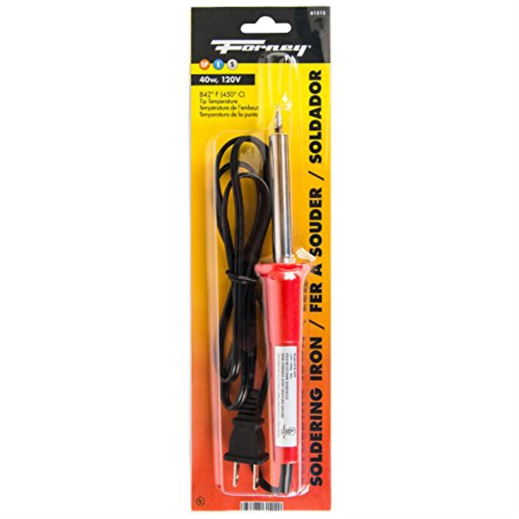 2018681 Soldering Iron 40W Forney Corded Soldering Iron 40 W 1 Each (Pack Of 1)