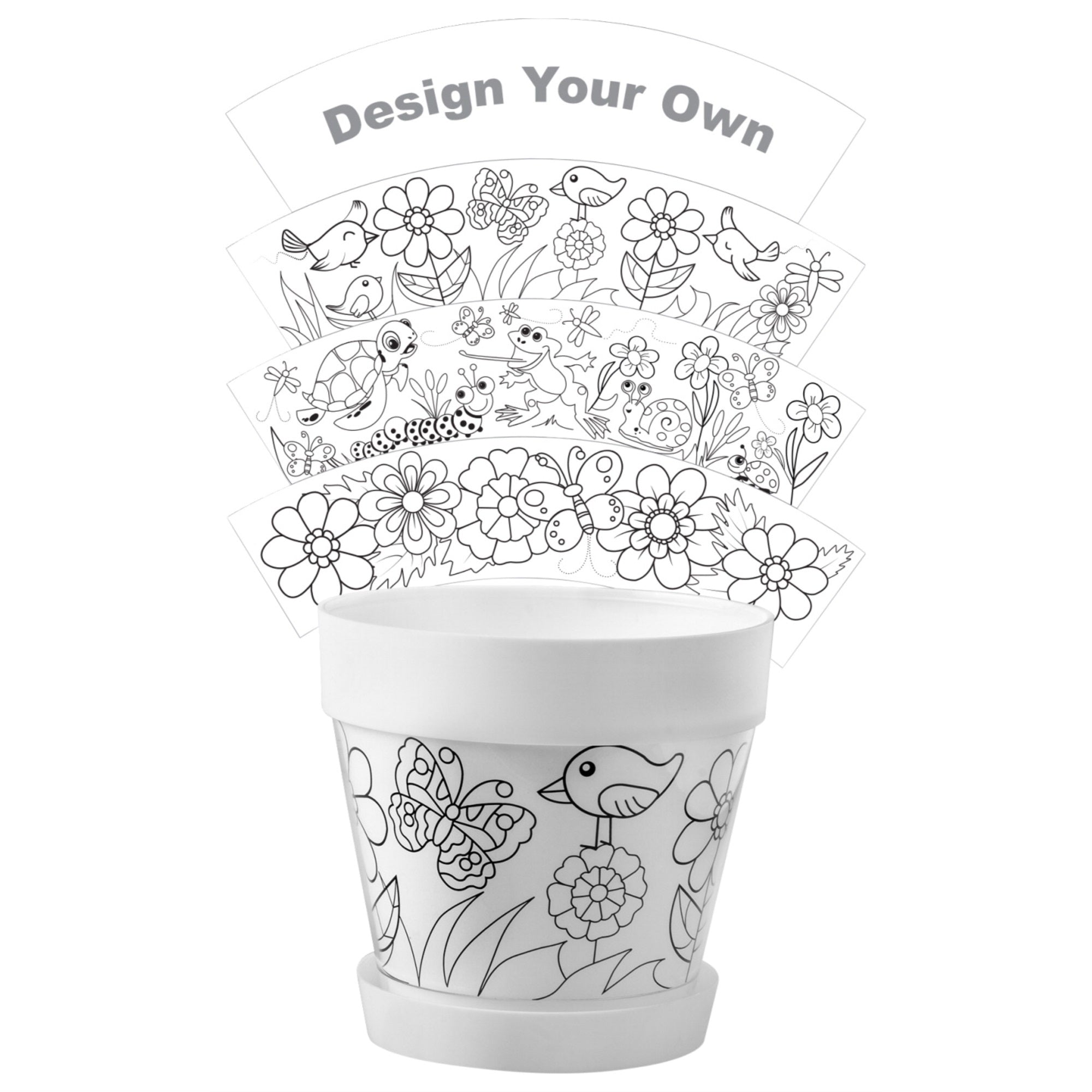 Snapins Design Your Own Flower Pot, Four Inserts