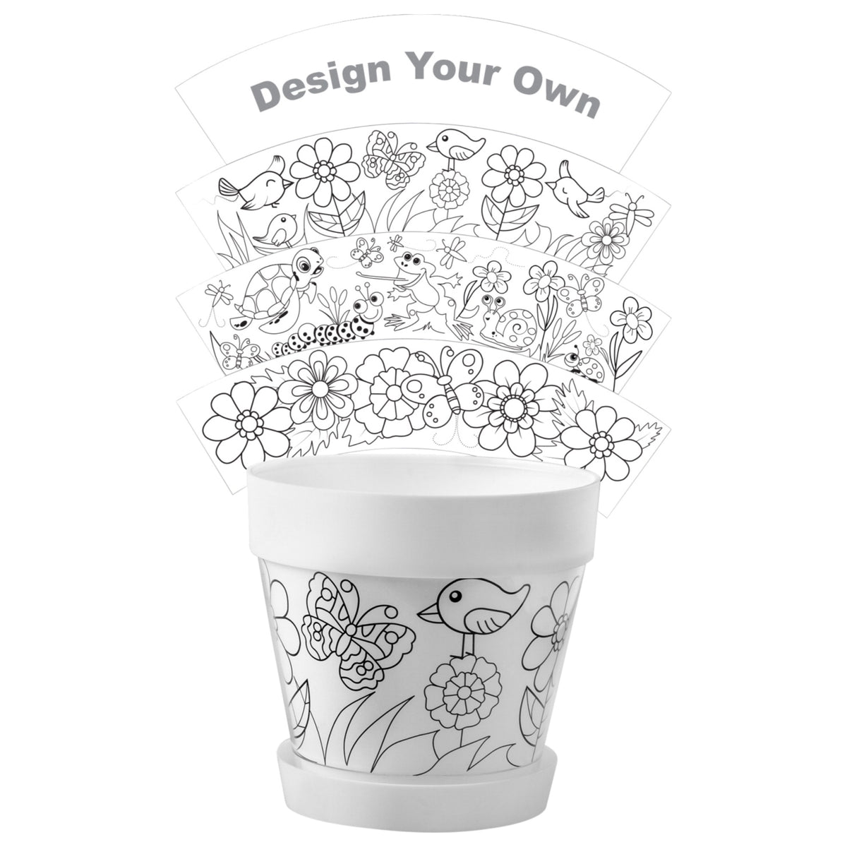 Snapins Design Your Own Flower Pot, Four Inserts
