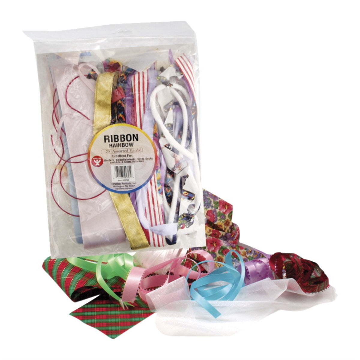 Hygloss Assorted Ribbon, 25 Yards