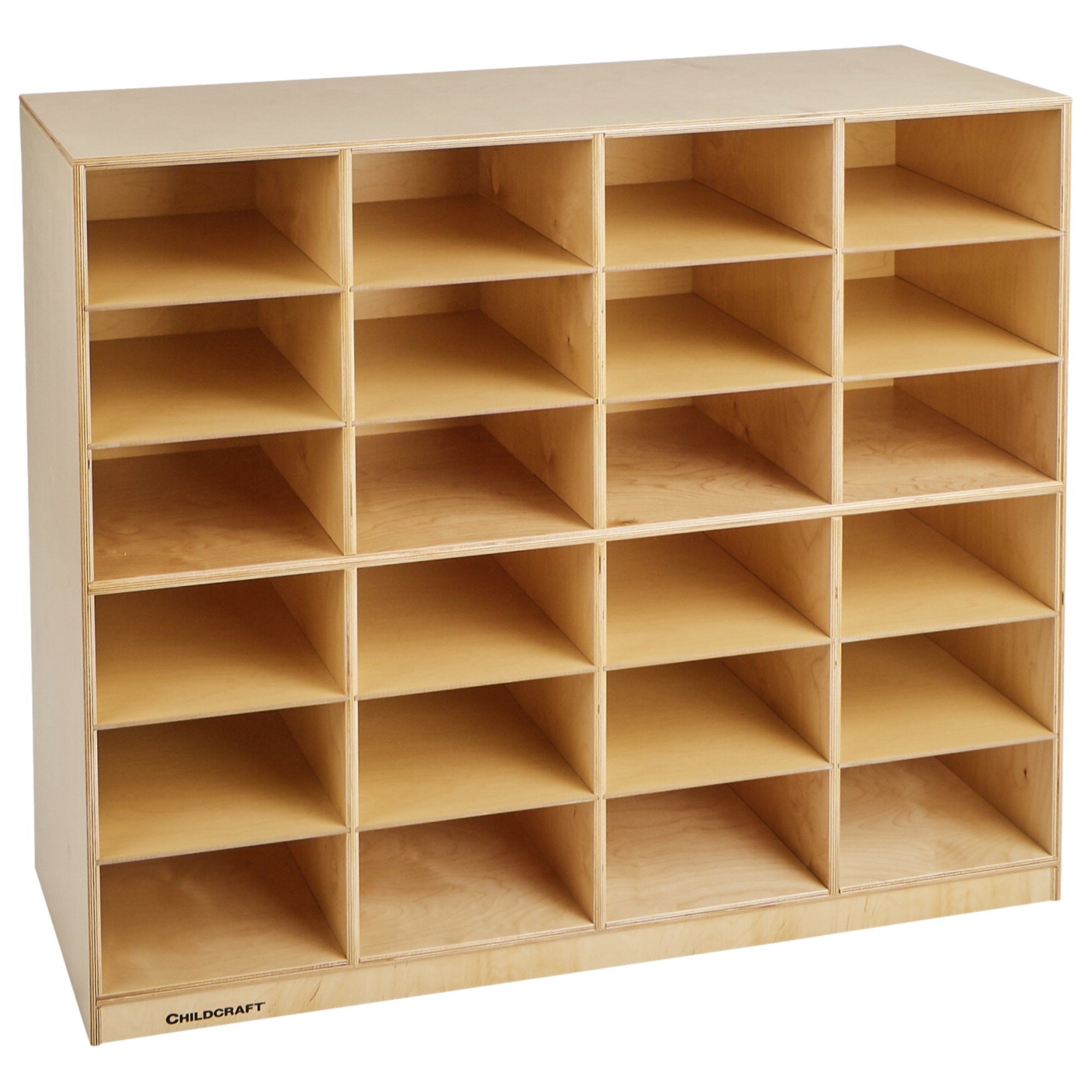Childcraft Mobile Cubby Unit, 24 Tray Capacity, 50 X 16-3/4 X 42 Inches