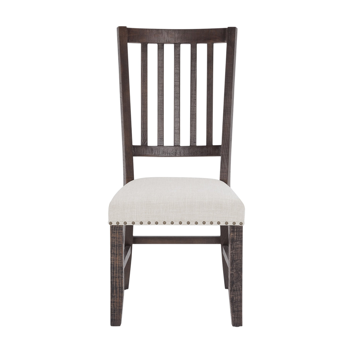 Willow Creek Distressed Solid Wood Upholstered Slatback Chair (Set Of 2)