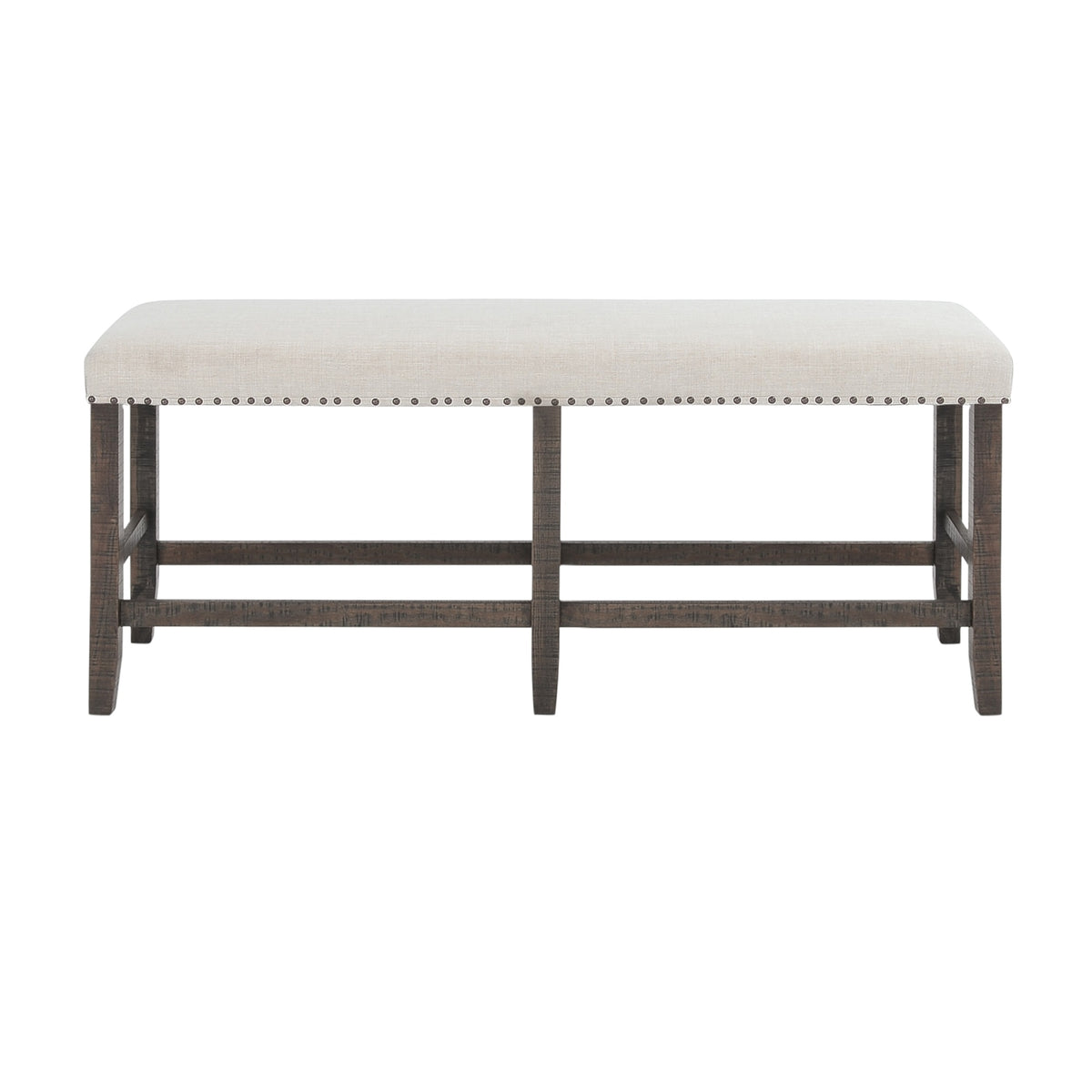 Willow Creek Distressed Solid Wood Counter Height Dining Bench