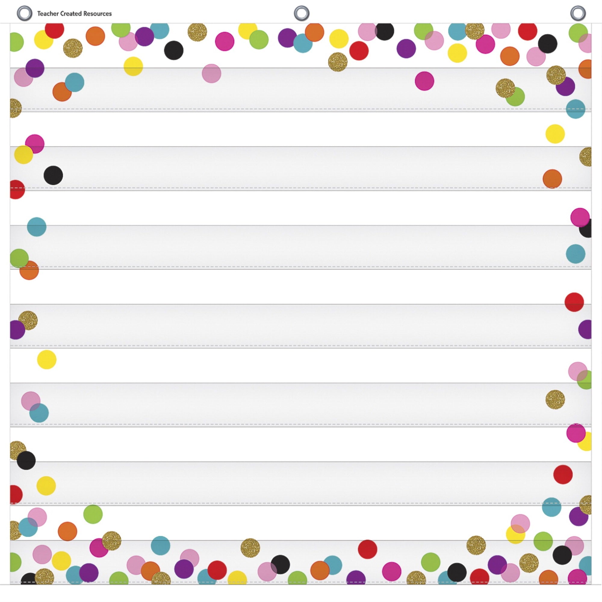 Teacher Created Resources Confetti 7 Pocket Chart