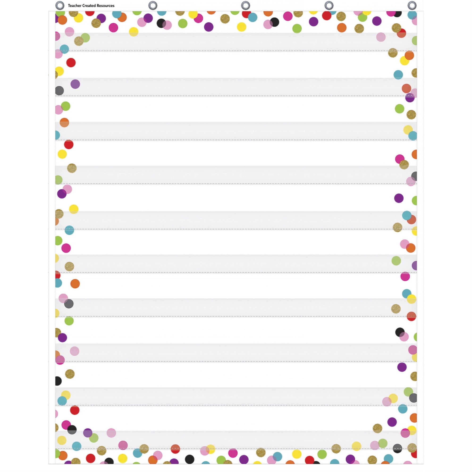 Teacher Created Resources Confetti 10 Pocket Chart