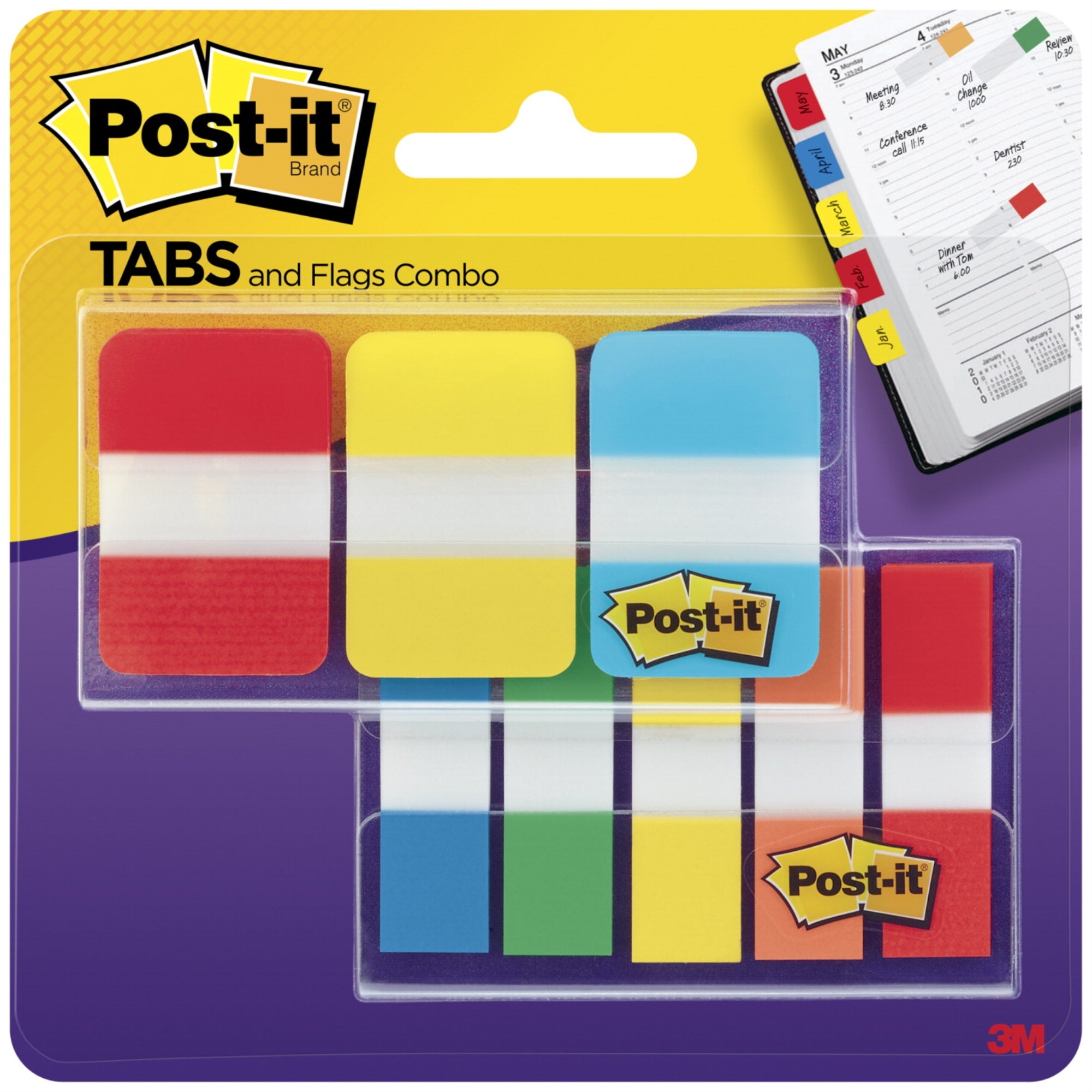 Post-It Flags And Tabs Value Combo, Assorted, Pack Of 136