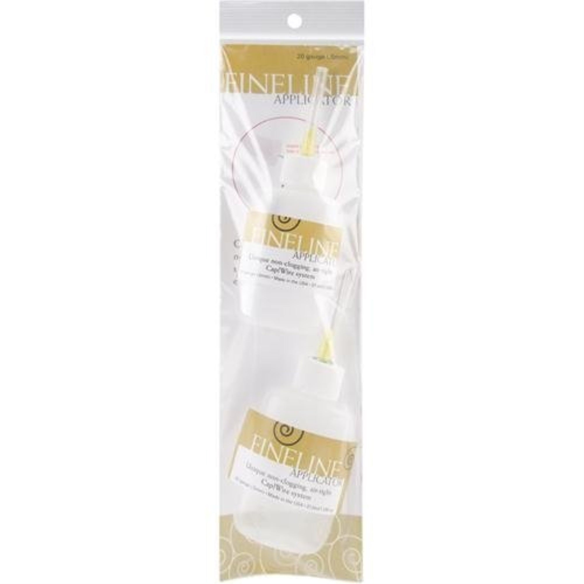 Fineline Applicator Two Pack. 20g Tip  with 1.25 oz Bottles.  Packaged in Hanging Zip Lock Poly Bag with Color insert.