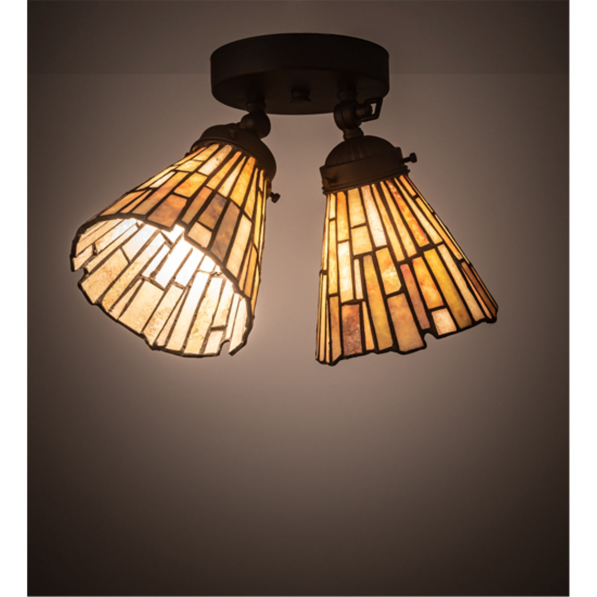 8-16' Wide Delta Jadestone 2 Light Flushmount