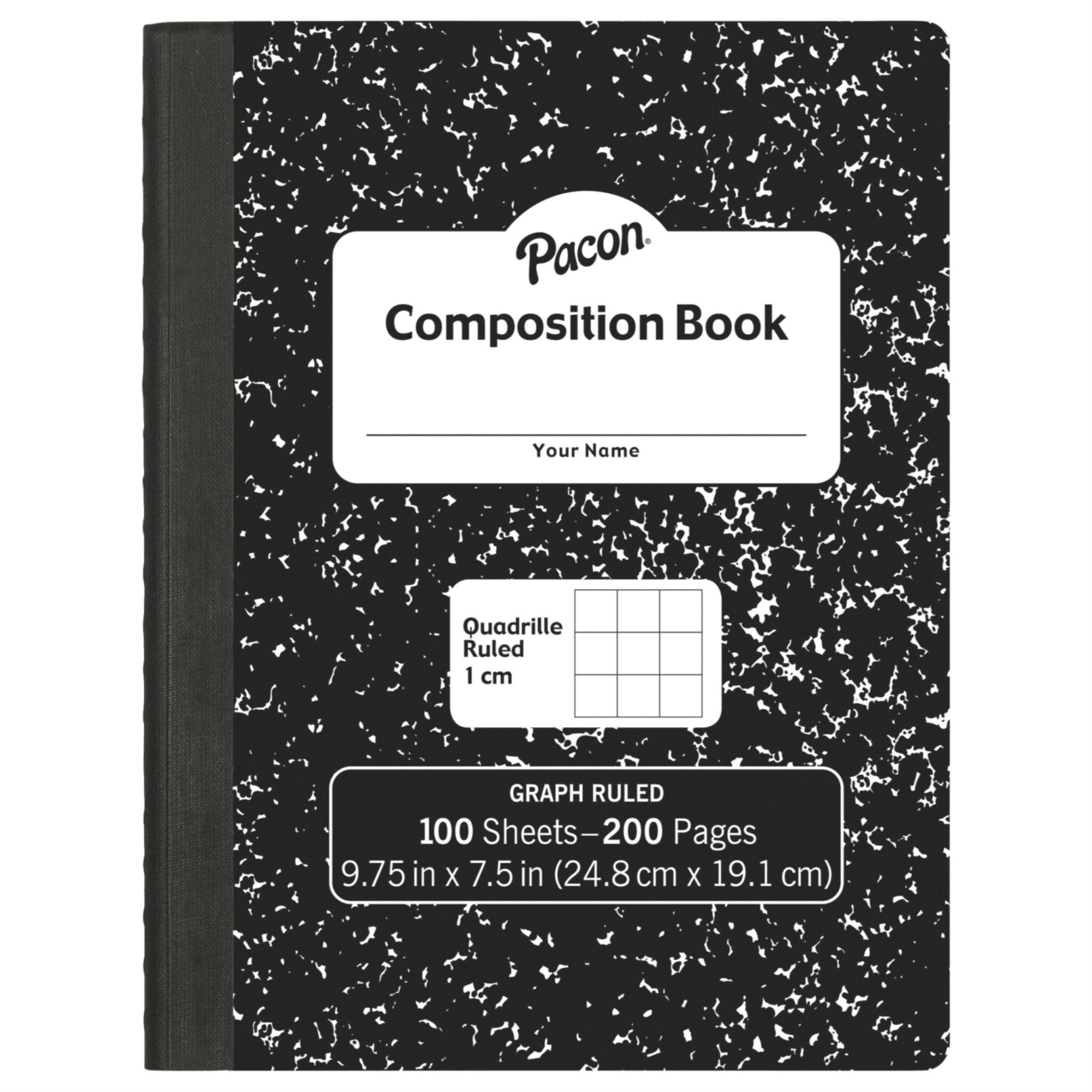 Pacon Composition Book, 9-3/4 X 7-1/2 Inches, 1 Cm Grid Ruled, 100 Sheets