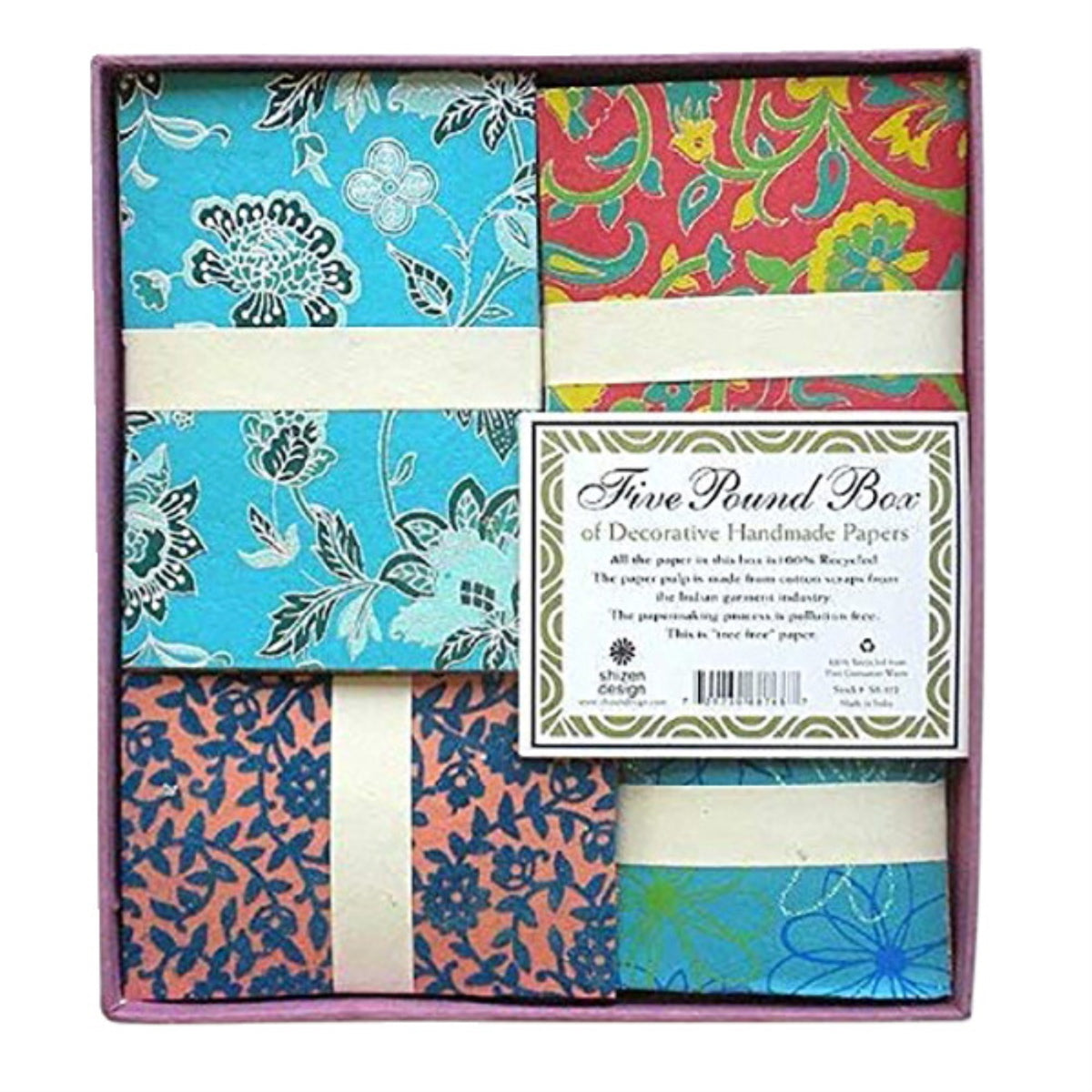 Shizen Design Handmade Decorative Papers, Assorted Colors, 5 Lb Box ...