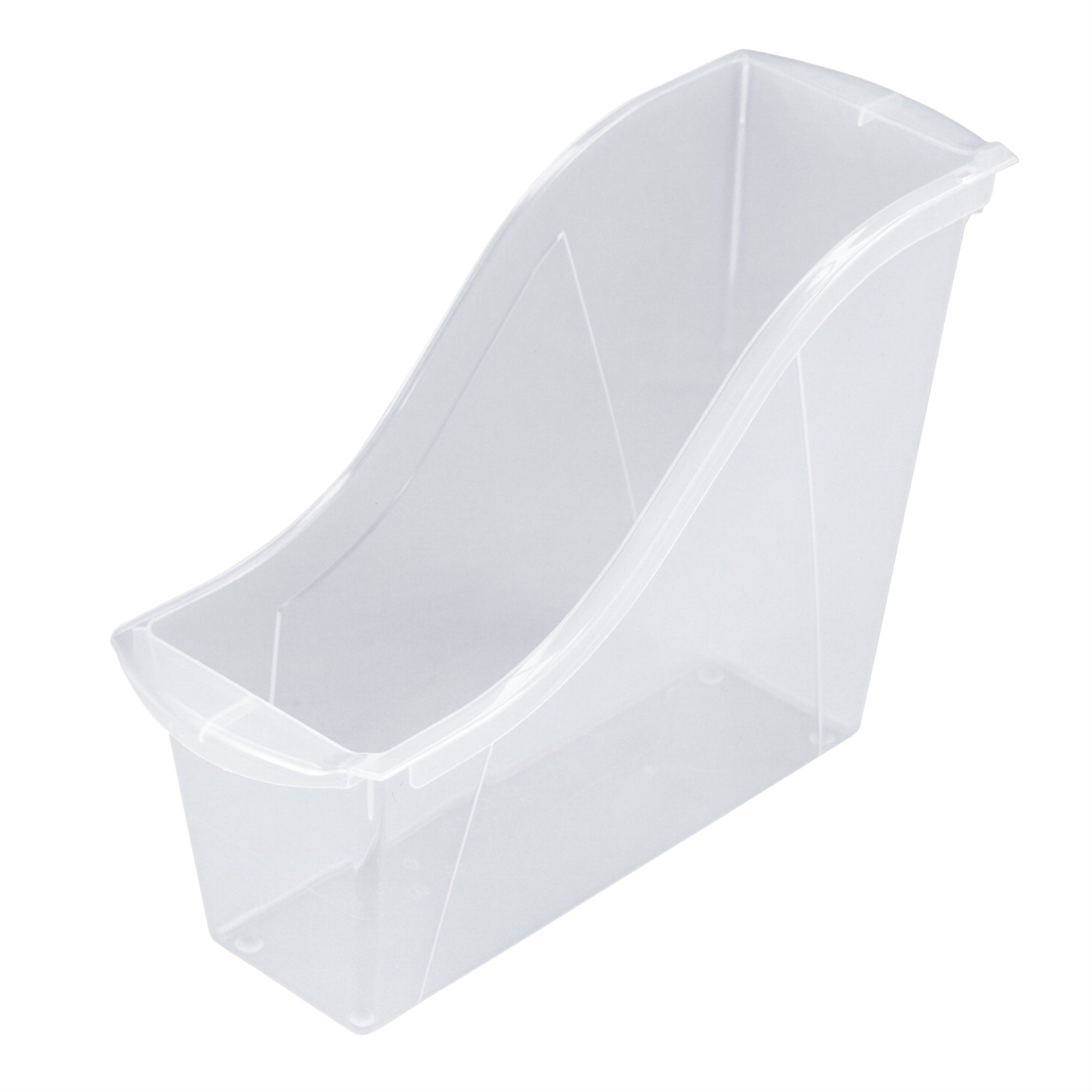 Storex Interlocking Book Bin, Small, 11-3/4 X 4-1/2 X 8-1/2 Inches, Translucent