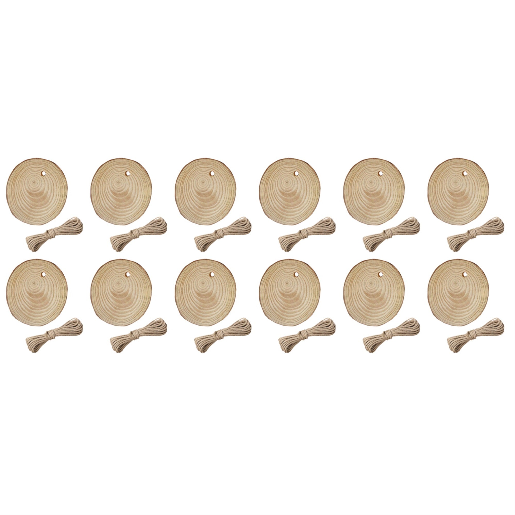 Diamond Tech Wood Slice Ornament Kit, Pack Of 12