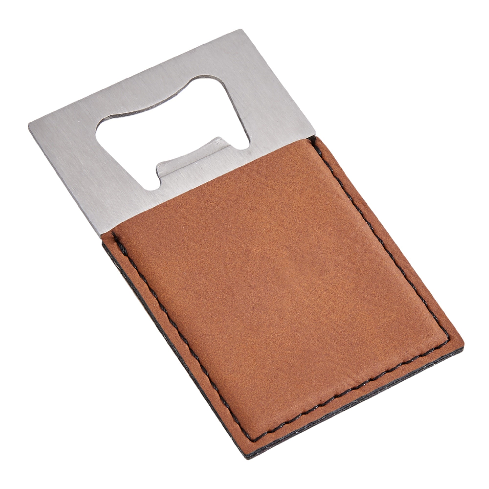 Leatherette Opener Caramel, 3.5 X 2