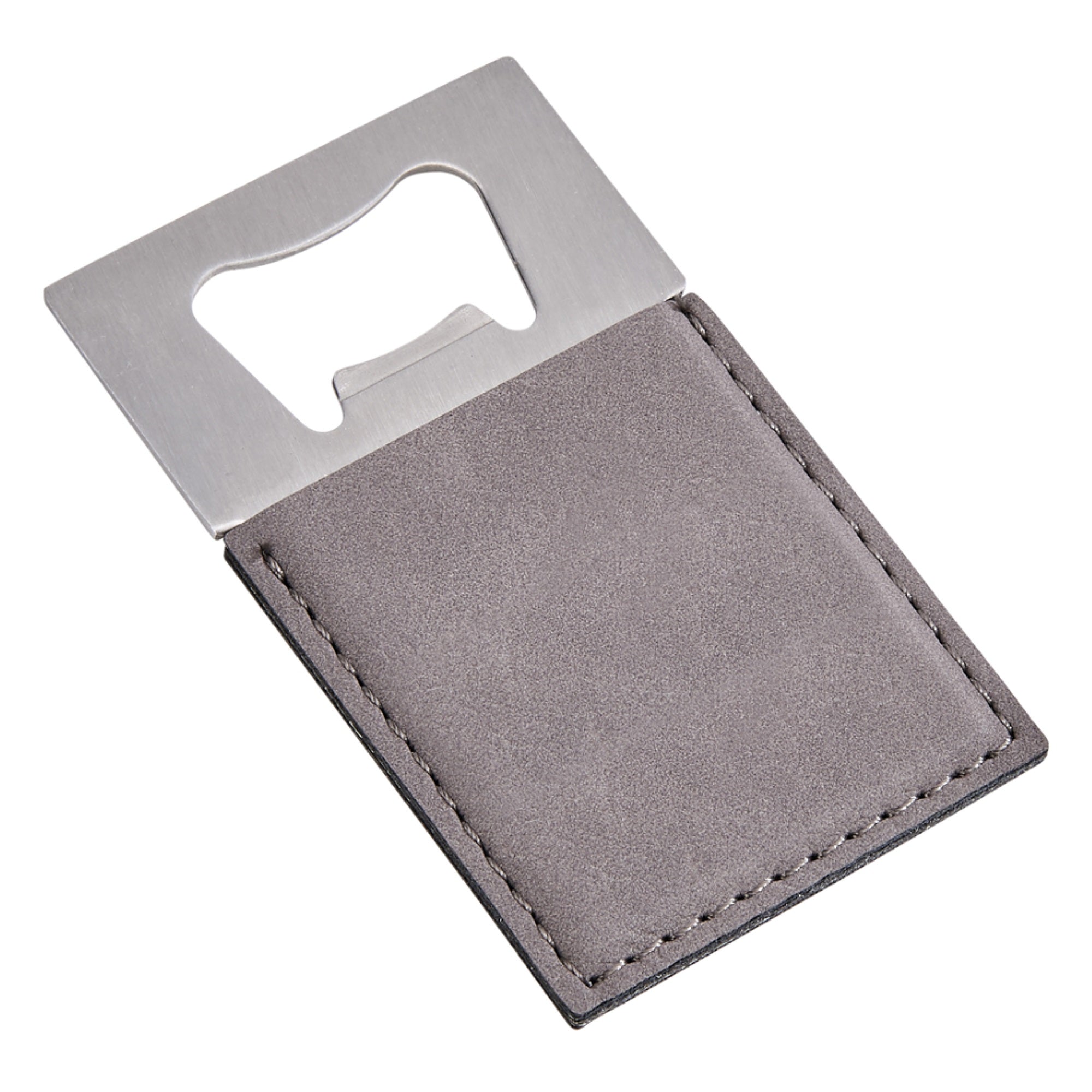 Leatherette Opener Grey, 3.5 X 2