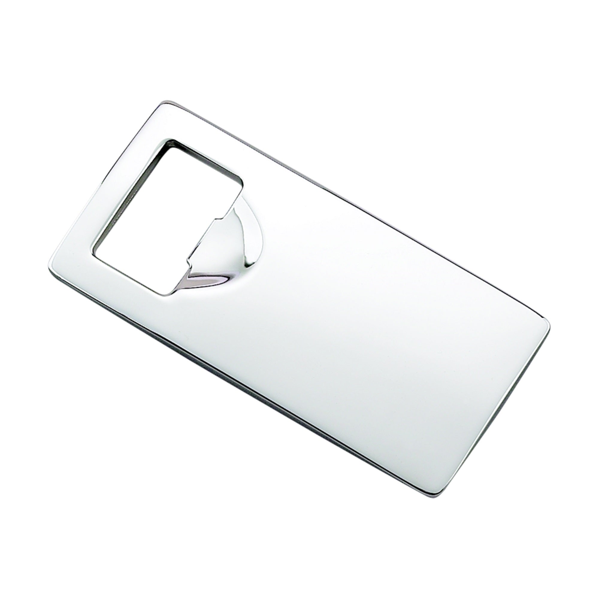 Rectangular Bottle Opener, Nickel Plated, 4'