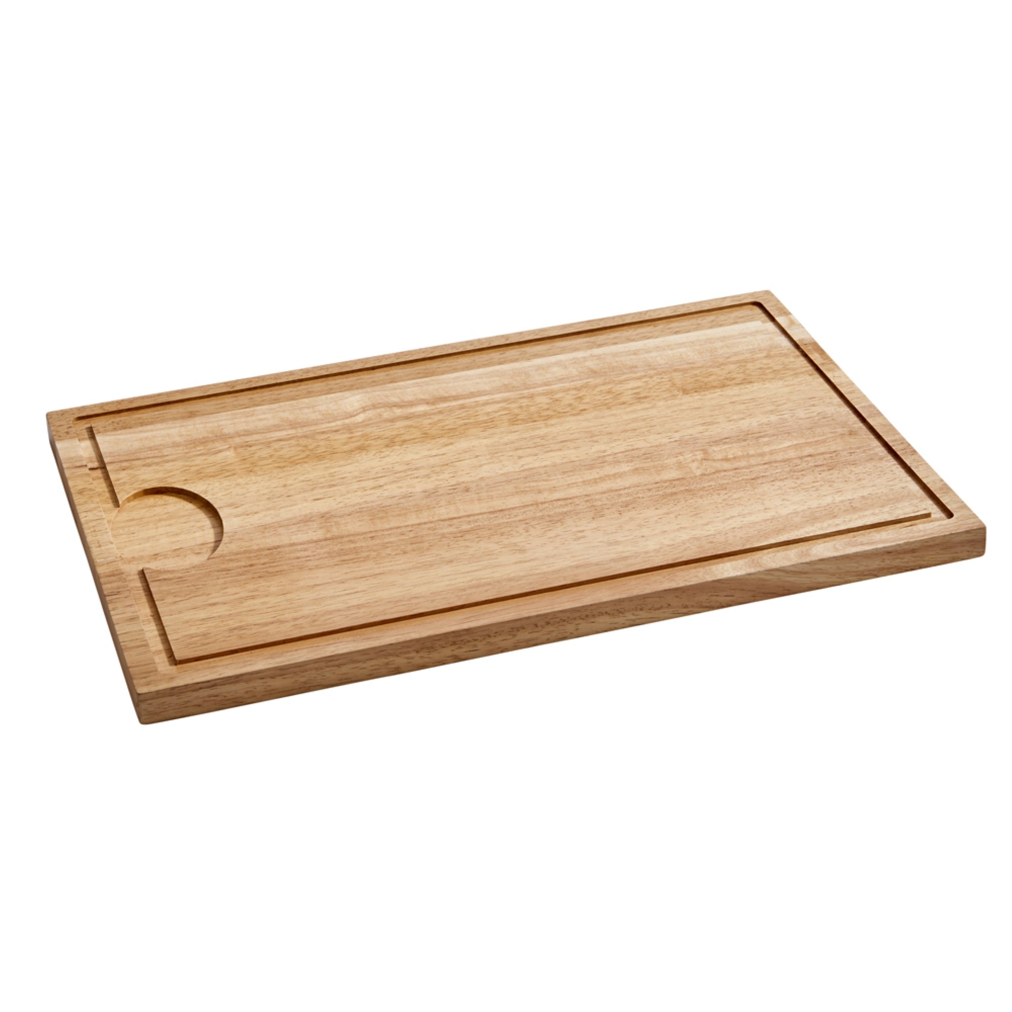 Cutting Board With Well 18' X 12' Rubberwood