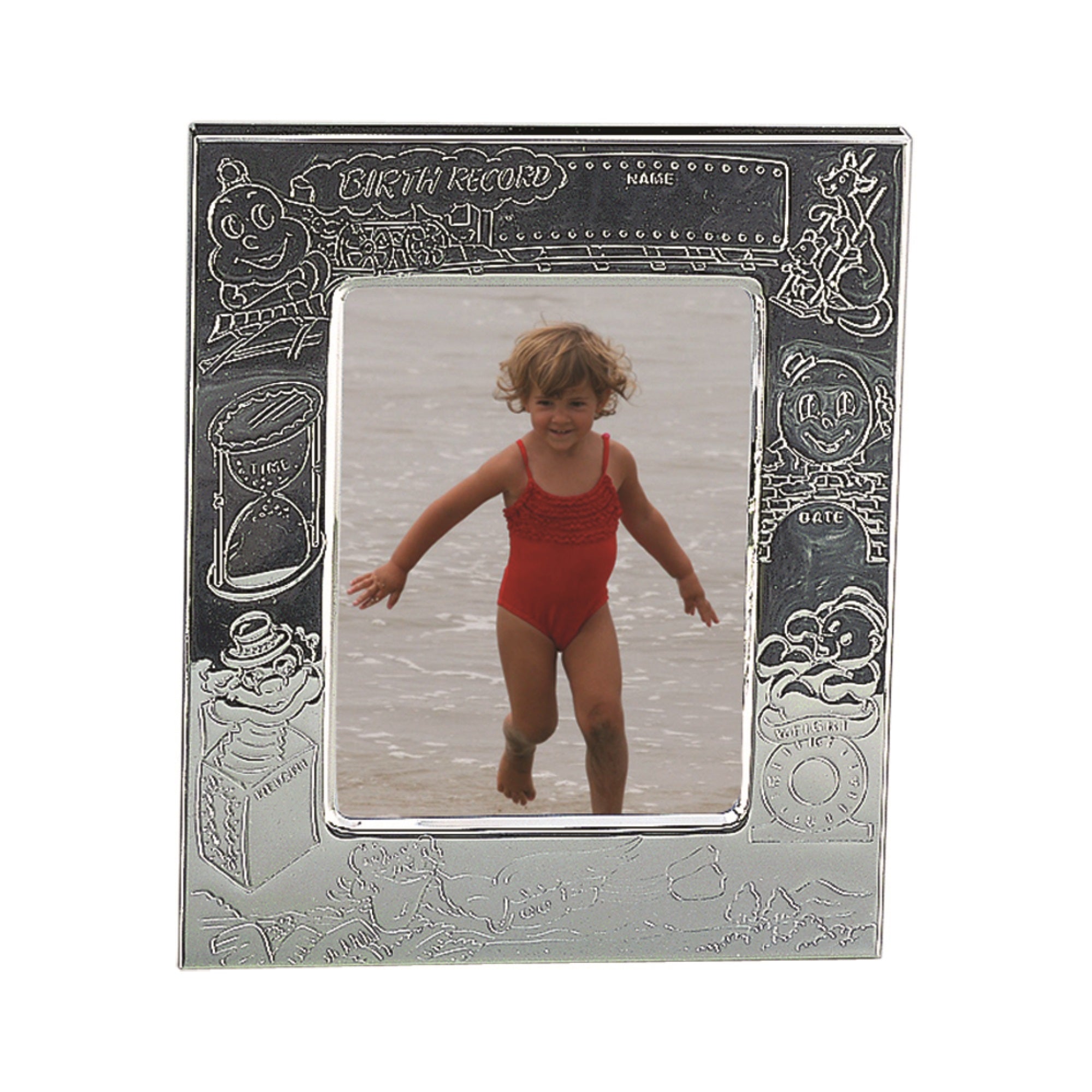 Birth Record 3.5' X 5' Frame, Nickel Plated