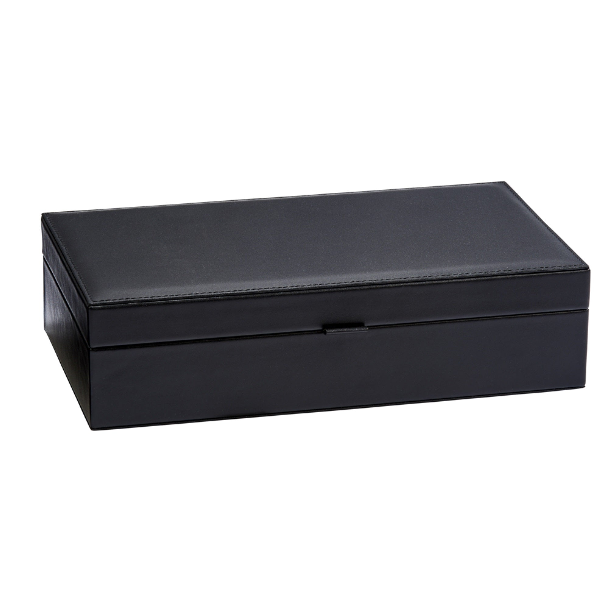 Black Leather Jewelry Box 12' X 6.75'