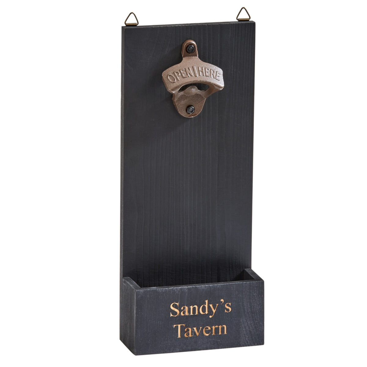 Black Wood Wall Bottle Opener 12' X 5'