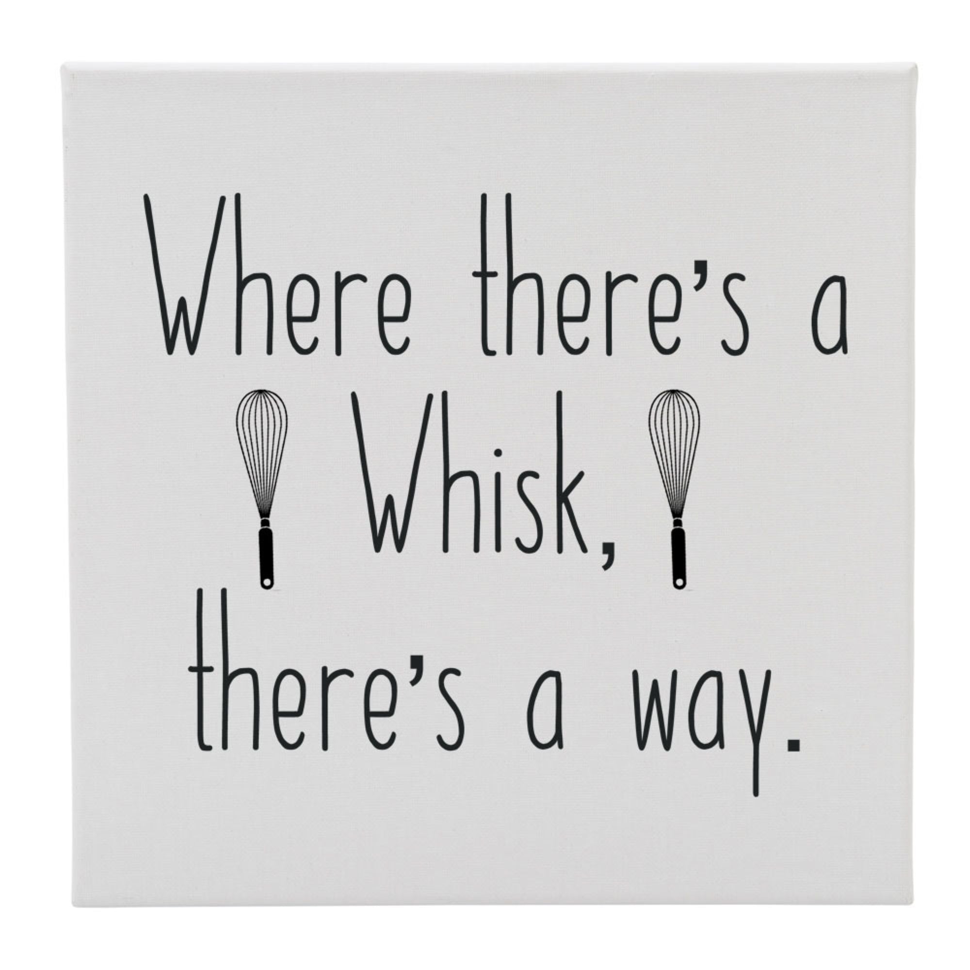 Canvas 12X12 Where There'S A Whisk