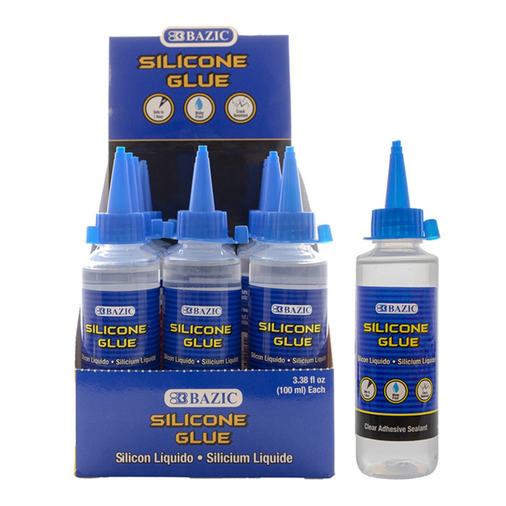 Bazic 3.38 Fl Oz (100 Ml) Silicone Glue / Box Qty - 12