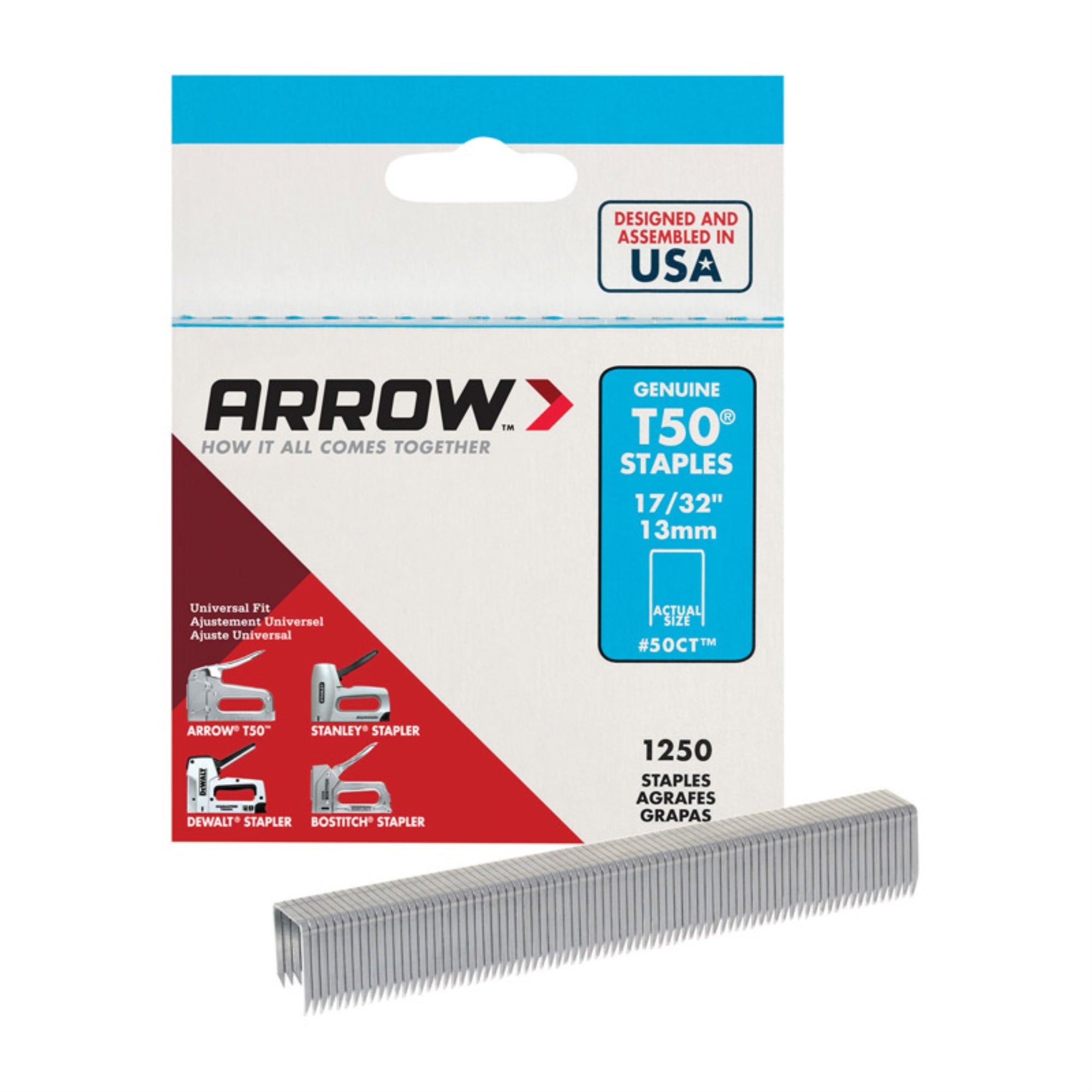 Staple T-50 17/32Pk1250 (Pack Of 4)