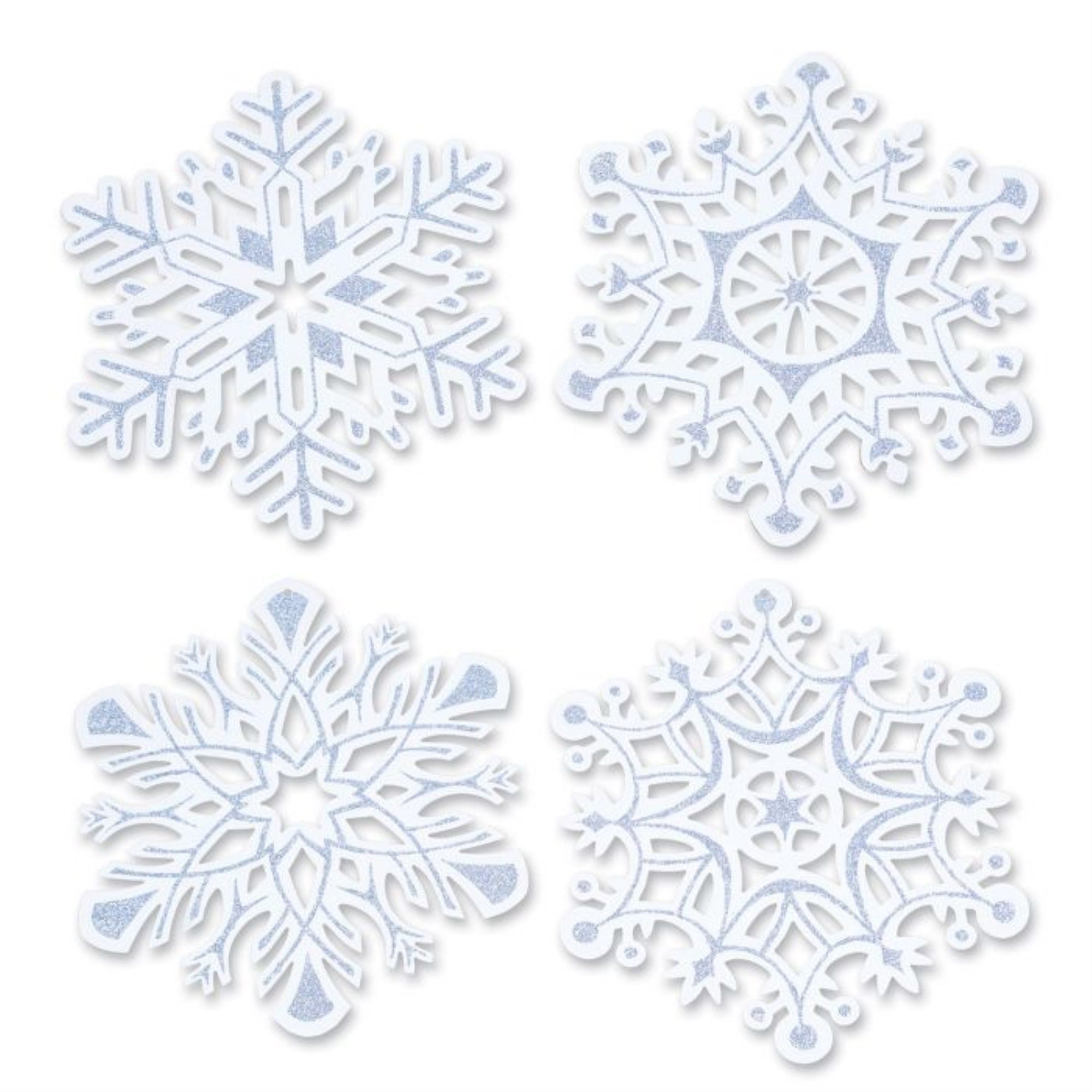 Glittered Snowflake Cutouts (Pack Of 24)