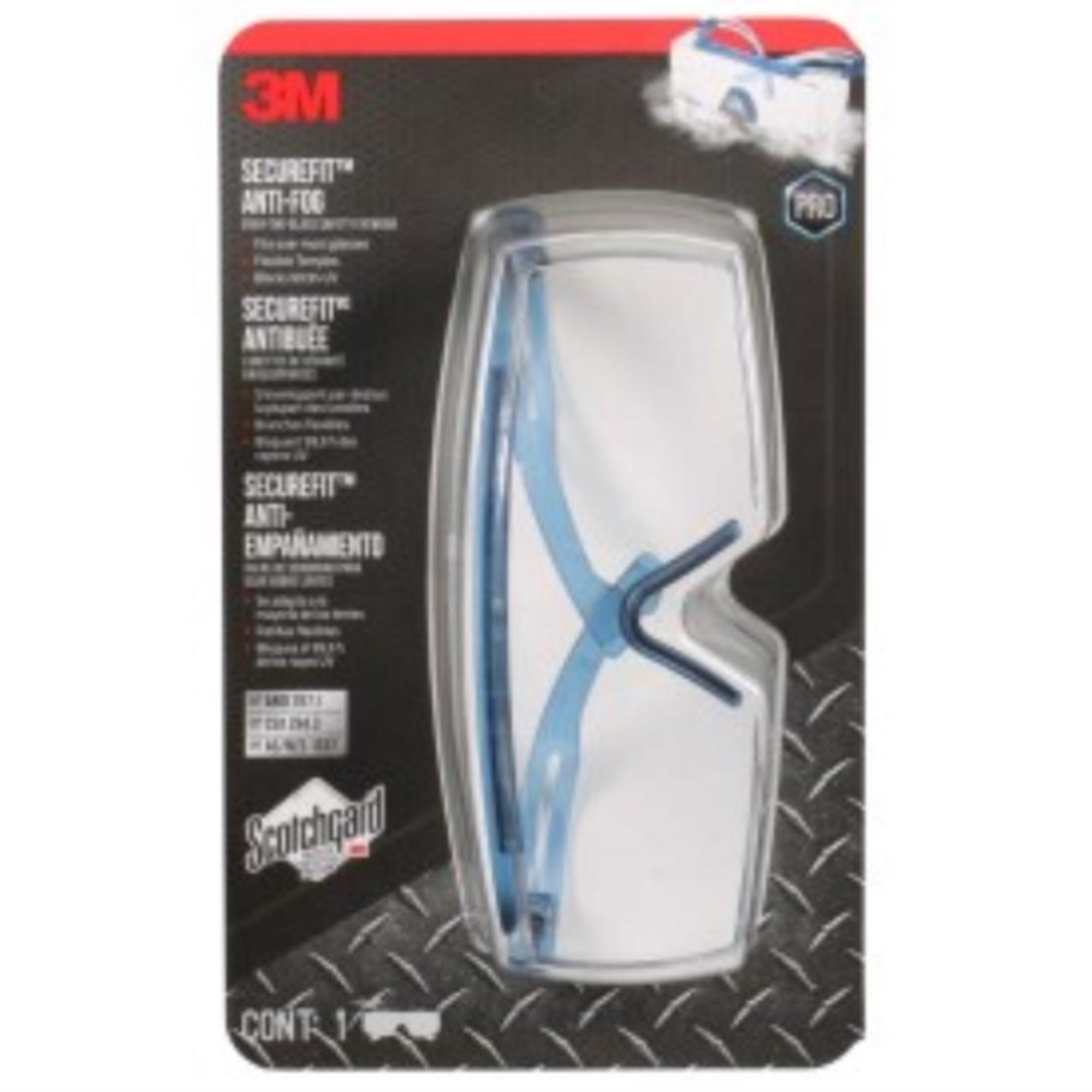 3M Anti-Fog Safety Glasses 1, (Pack of 1)