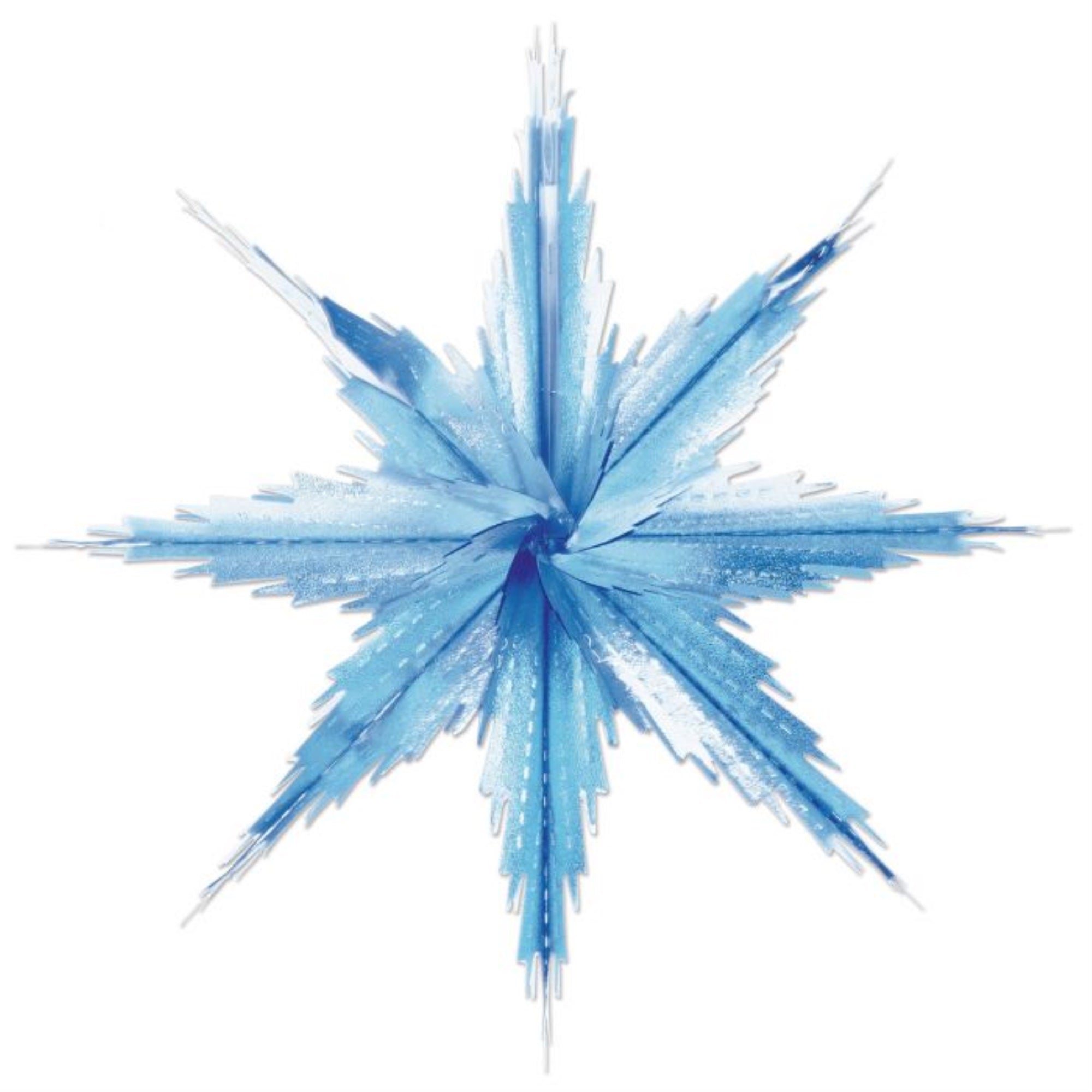 2-Tone Metallic Snowflakes (Pack Of 12)