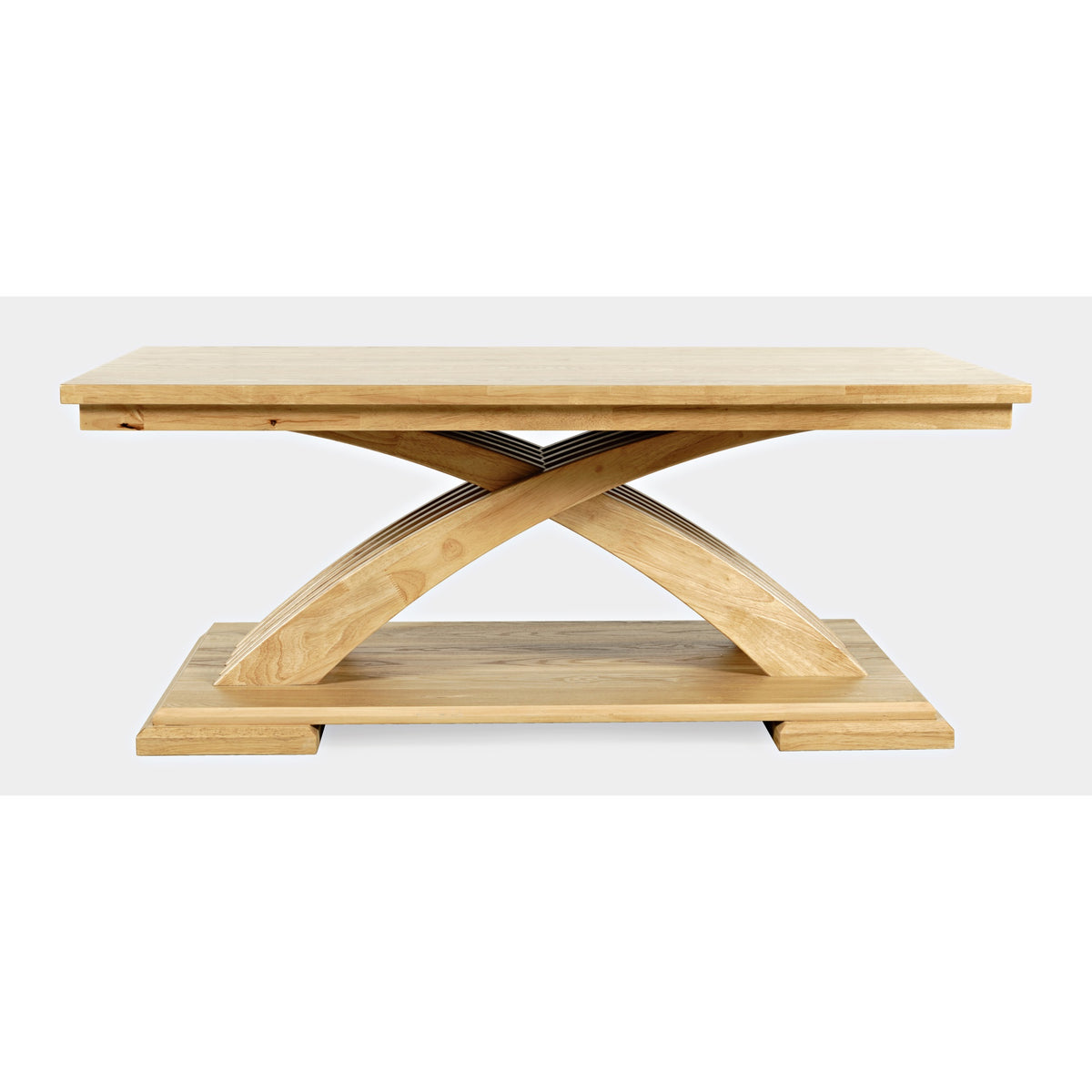 Anthology Contemporary 48' Curved Base Coffee Table With Caster Wheels