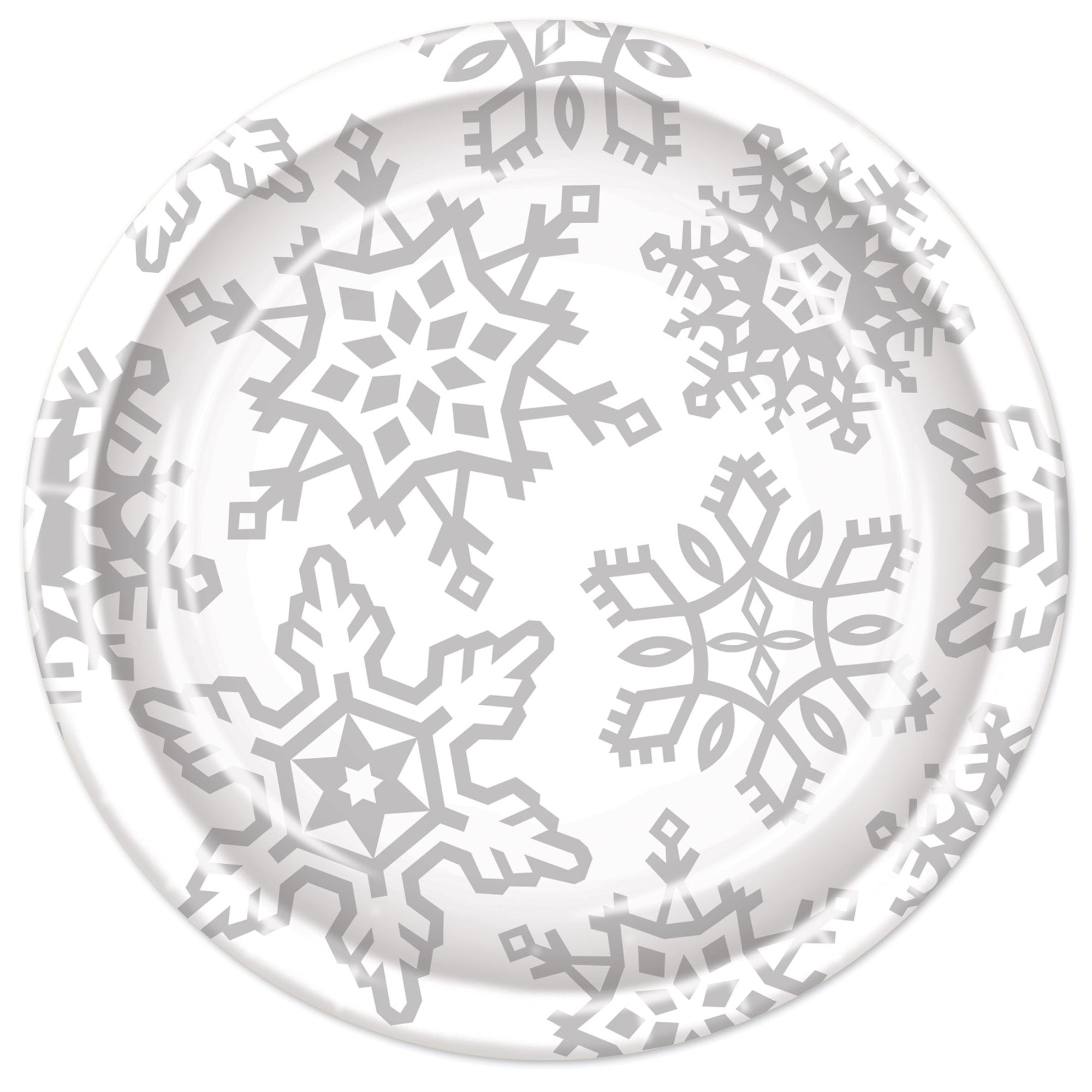 Snowflake Plates 0 Pack Of 12