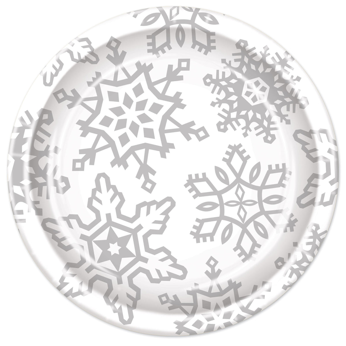 Snowflake Plates 0 Pack Of 12