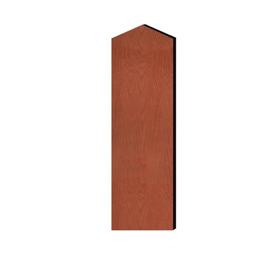 Double End Side Panel - for 5 Feet High - 18 Inch Deep Designer Wood Locker - with Sloping Hood - Cherry