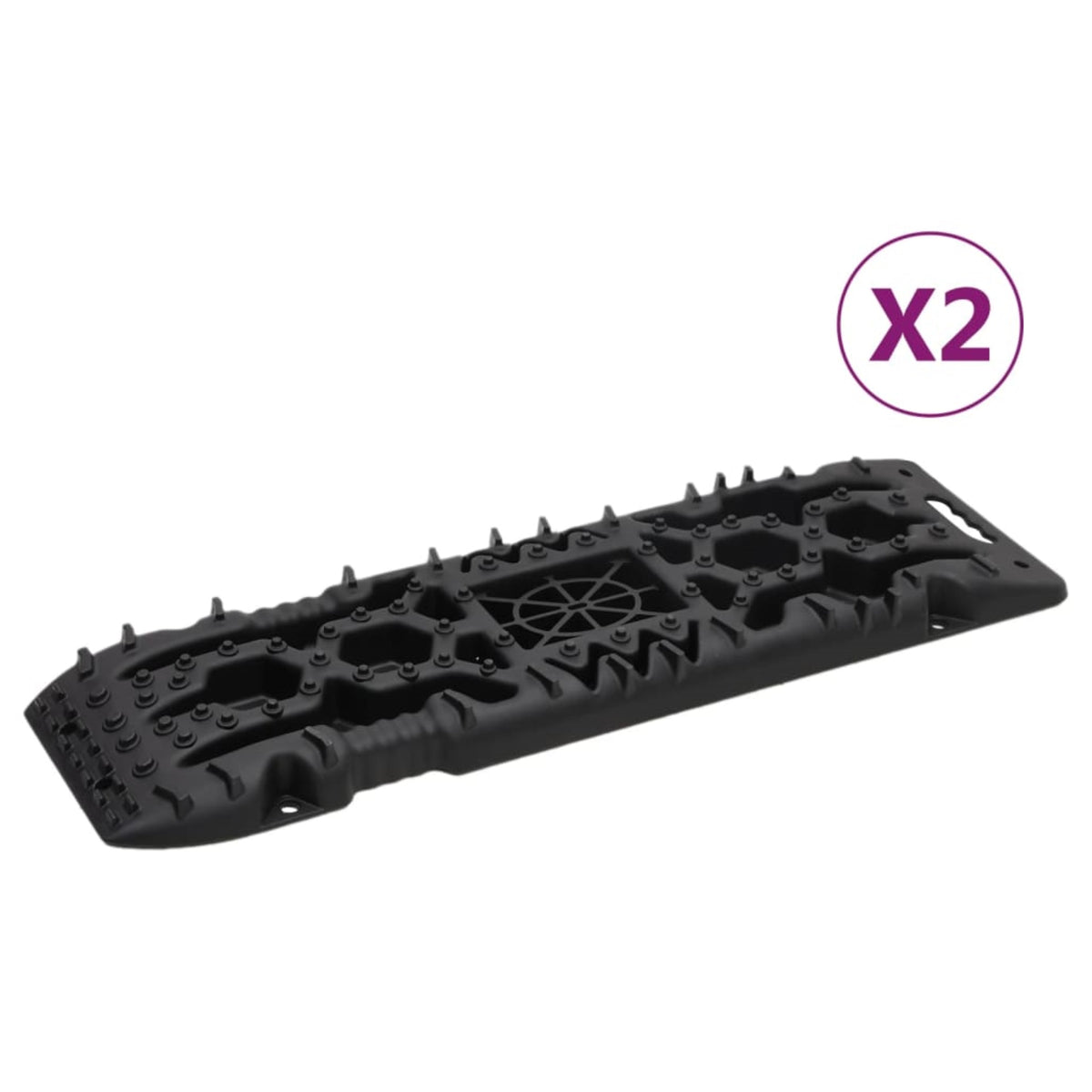 Vidaxl Traction Boards 2 Pcs Black 42.1'X12.2'X2.8' Nylon