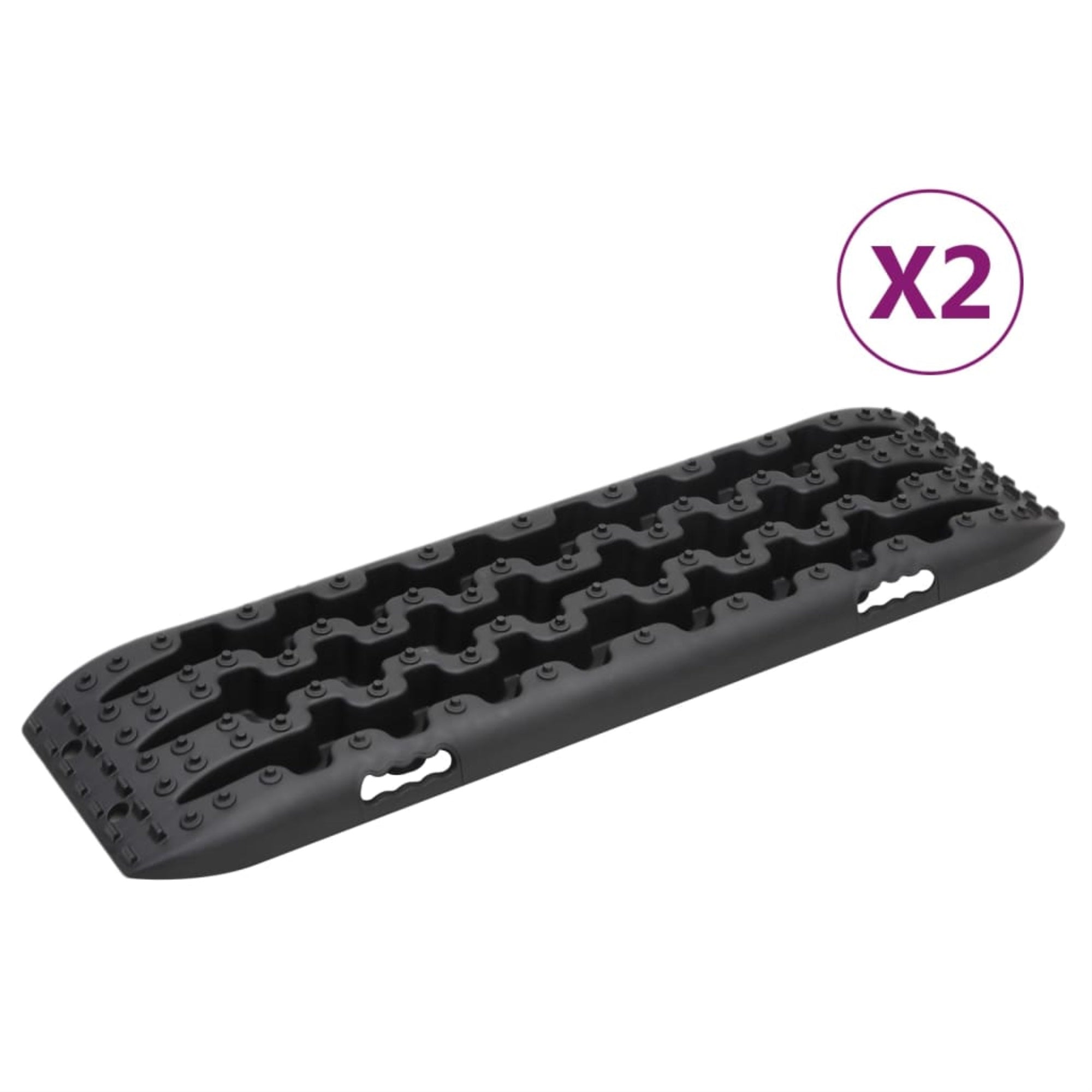 Vidaxl Traction Boards 2 Pcs Black 41.7'X12'X2.8' Nylon